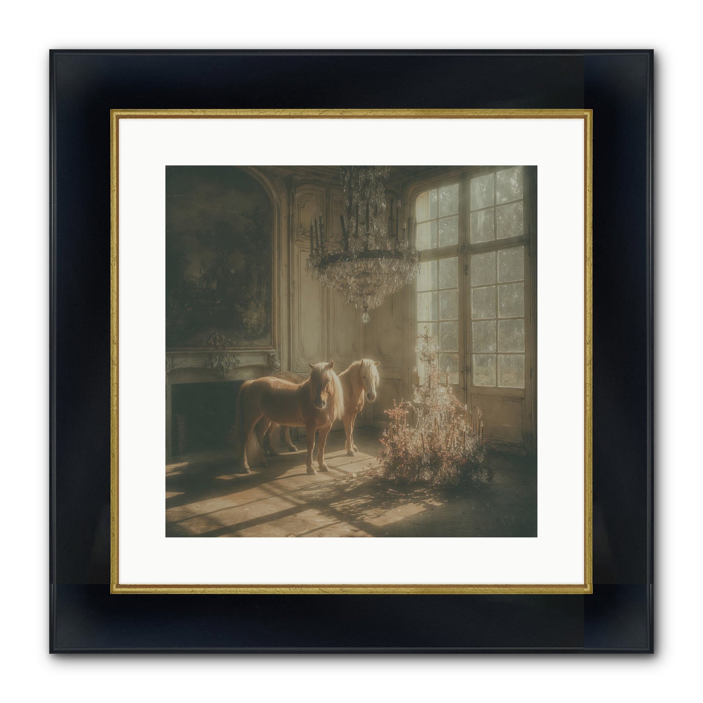 Dusk Made Of Honey Framed Print - Wide Black w/Gold 16x16