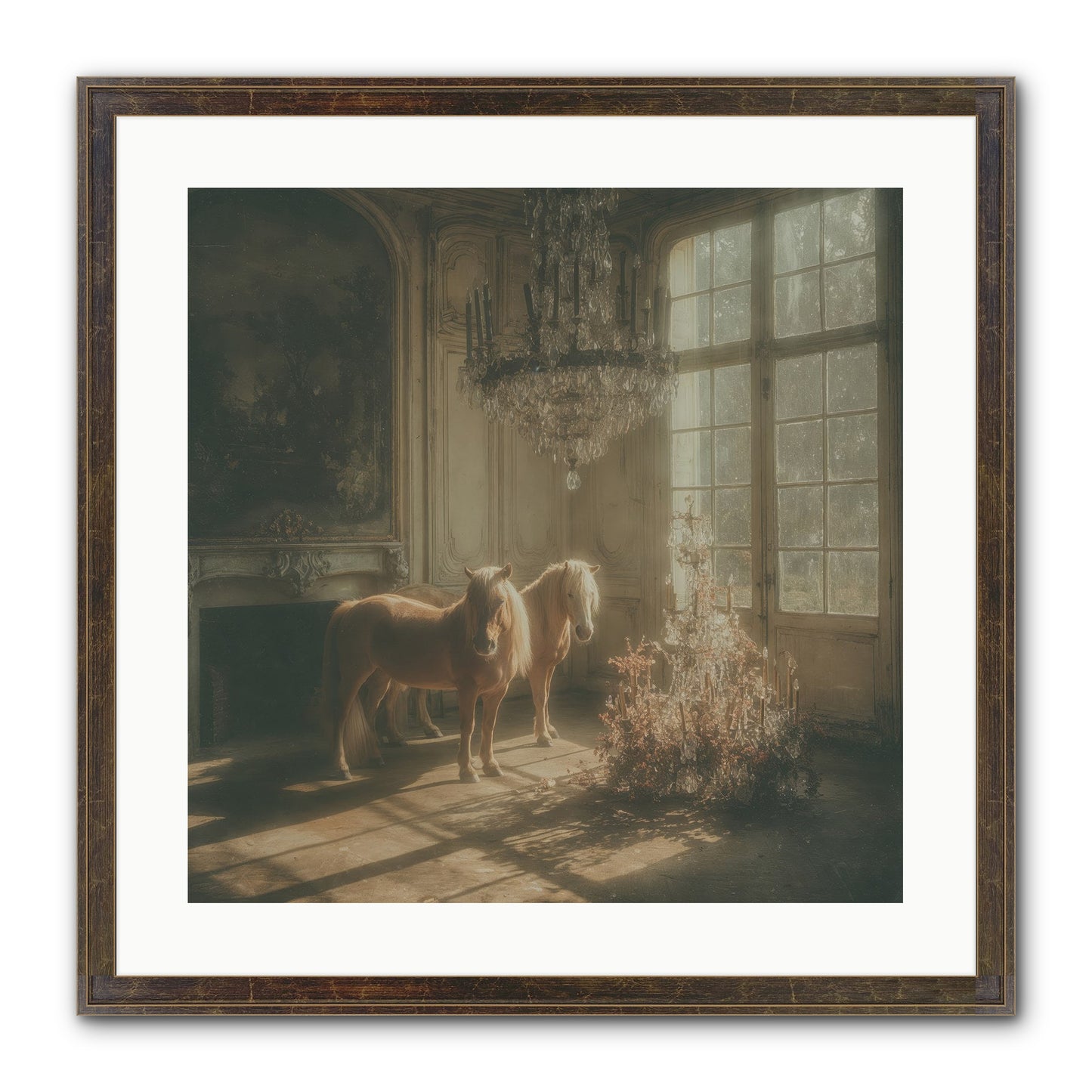 Dusk Made Of Honey Framed Print - Slimwoods Black/Gold 20x20