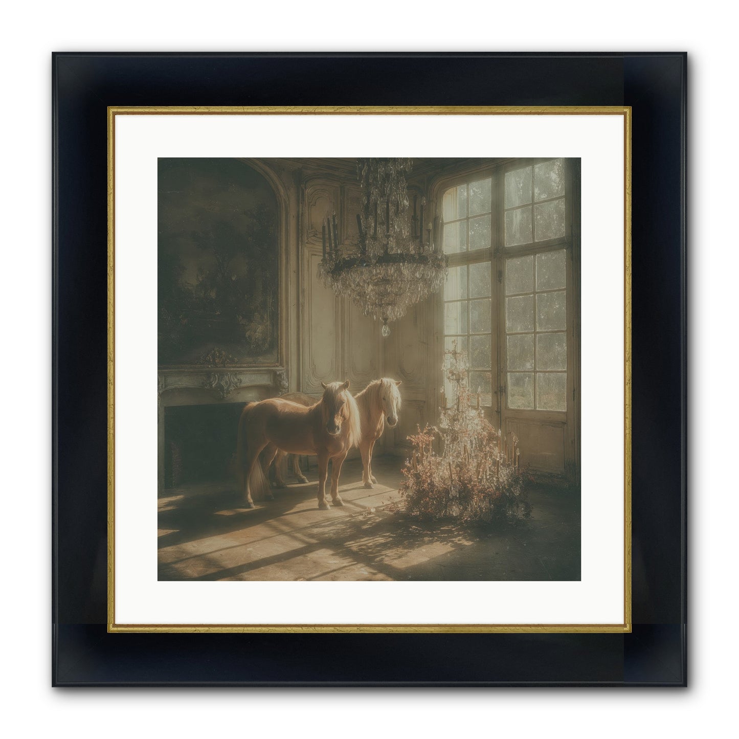 Dusk Made Of Honey Framed Print - Wide Black w/Gold 20x20