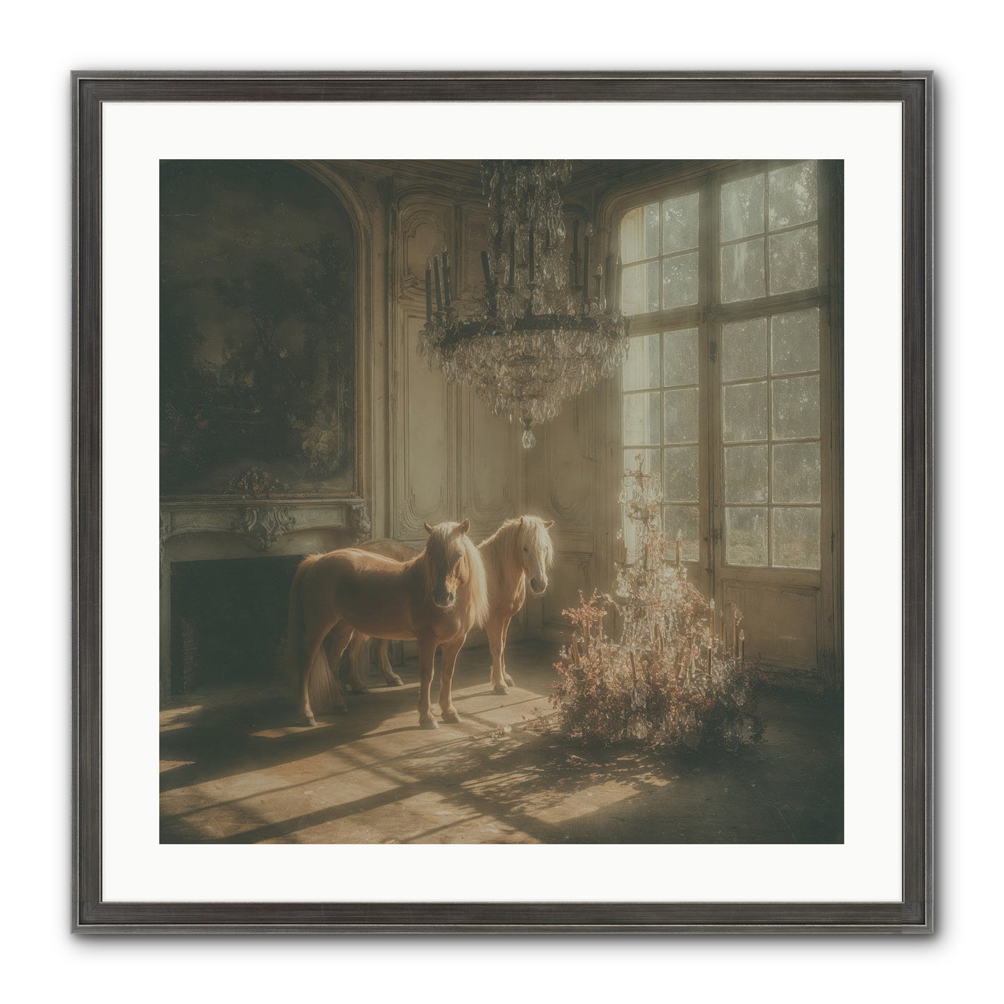 Dusk Made Of Honey Framed Print - Slimwoods Black/Silver 24x24