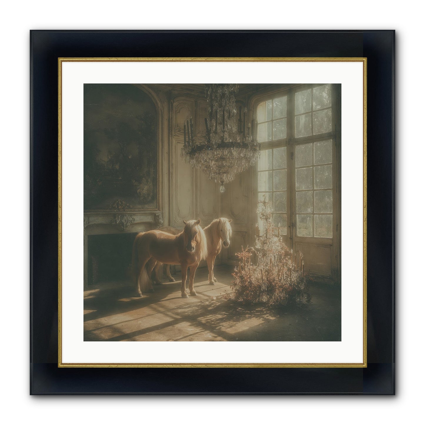 Dusk Made Of Honey Framed Print - Wide Black w/Gold 24x24