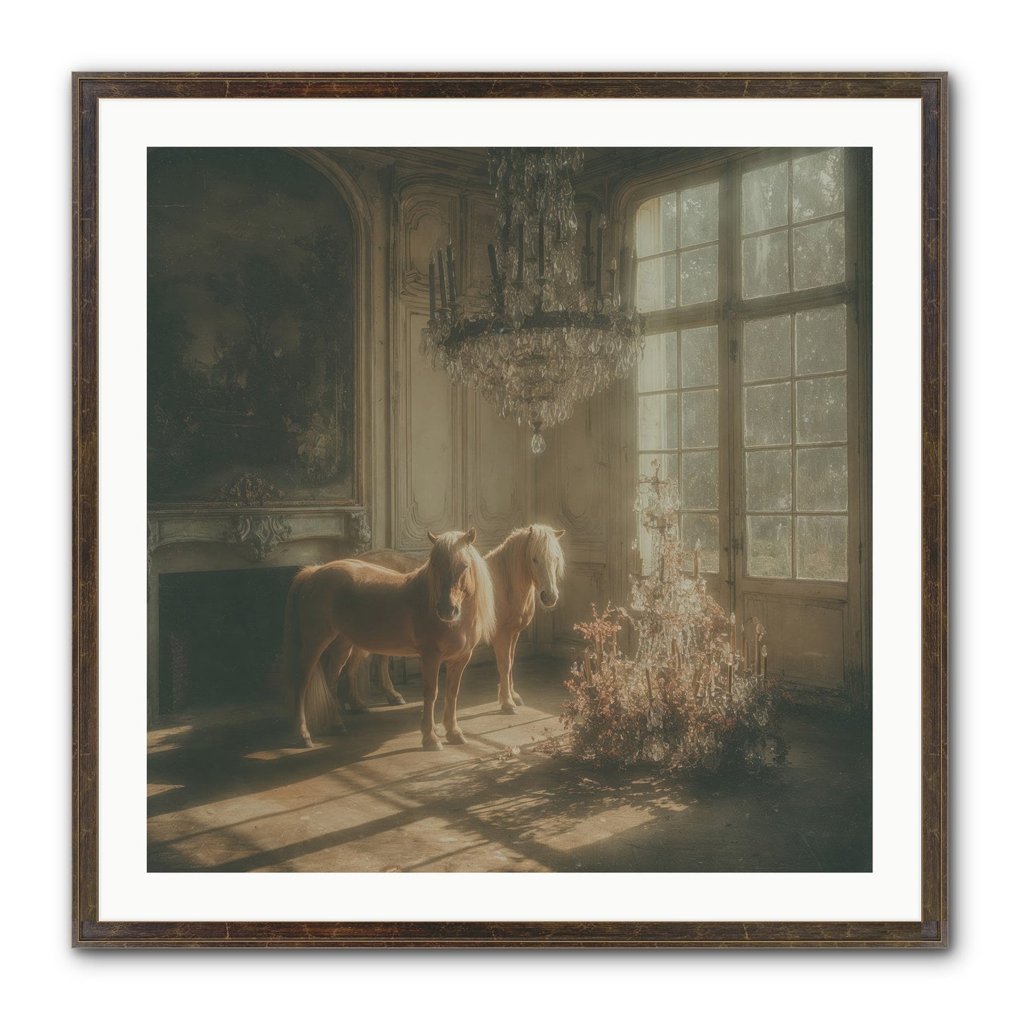 Dusk Made Of Honey Framed Print - Slimwoods Black/Gold 30x30