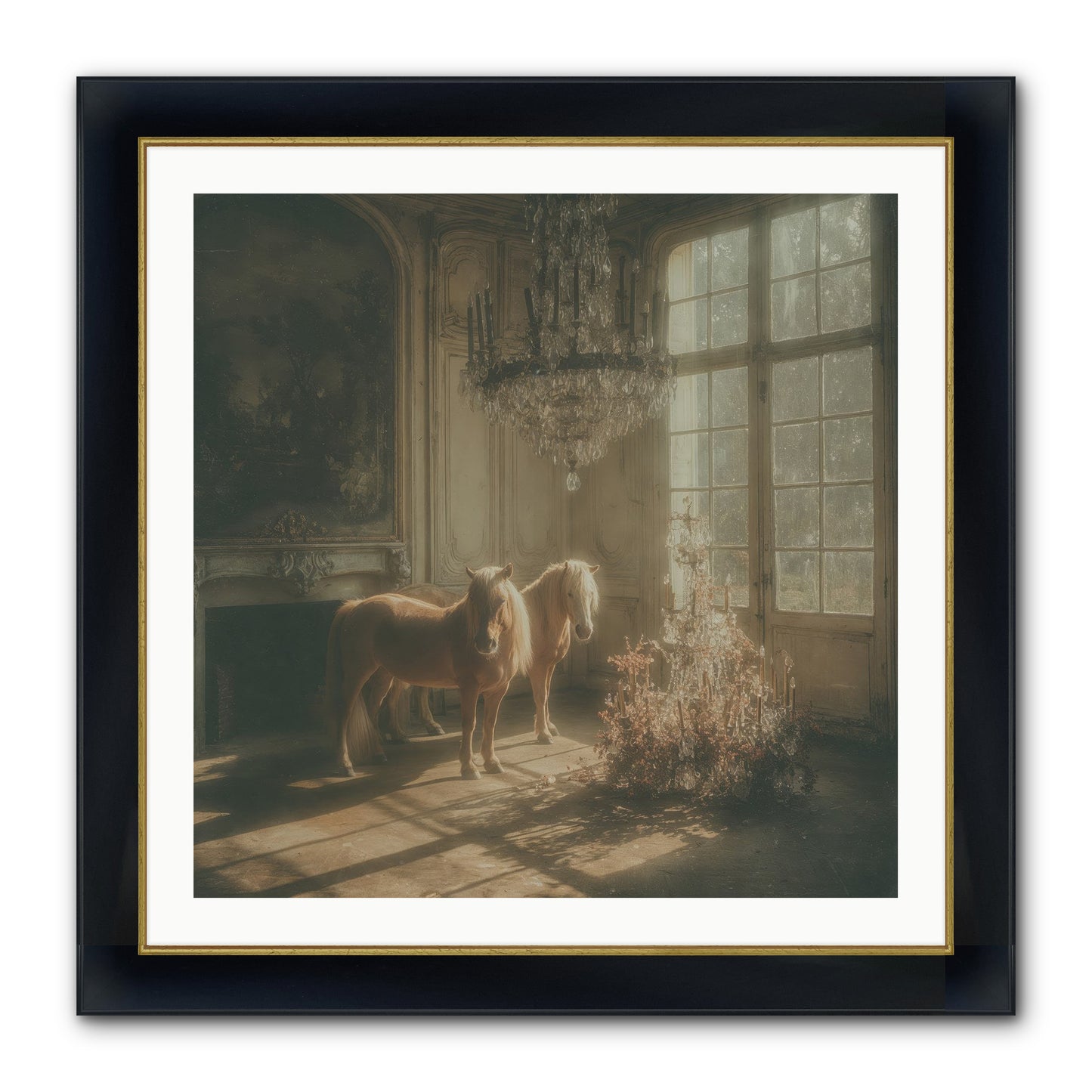 Dusk Made Of Honey Framed Print - Wide Black w/Gold 30x30
