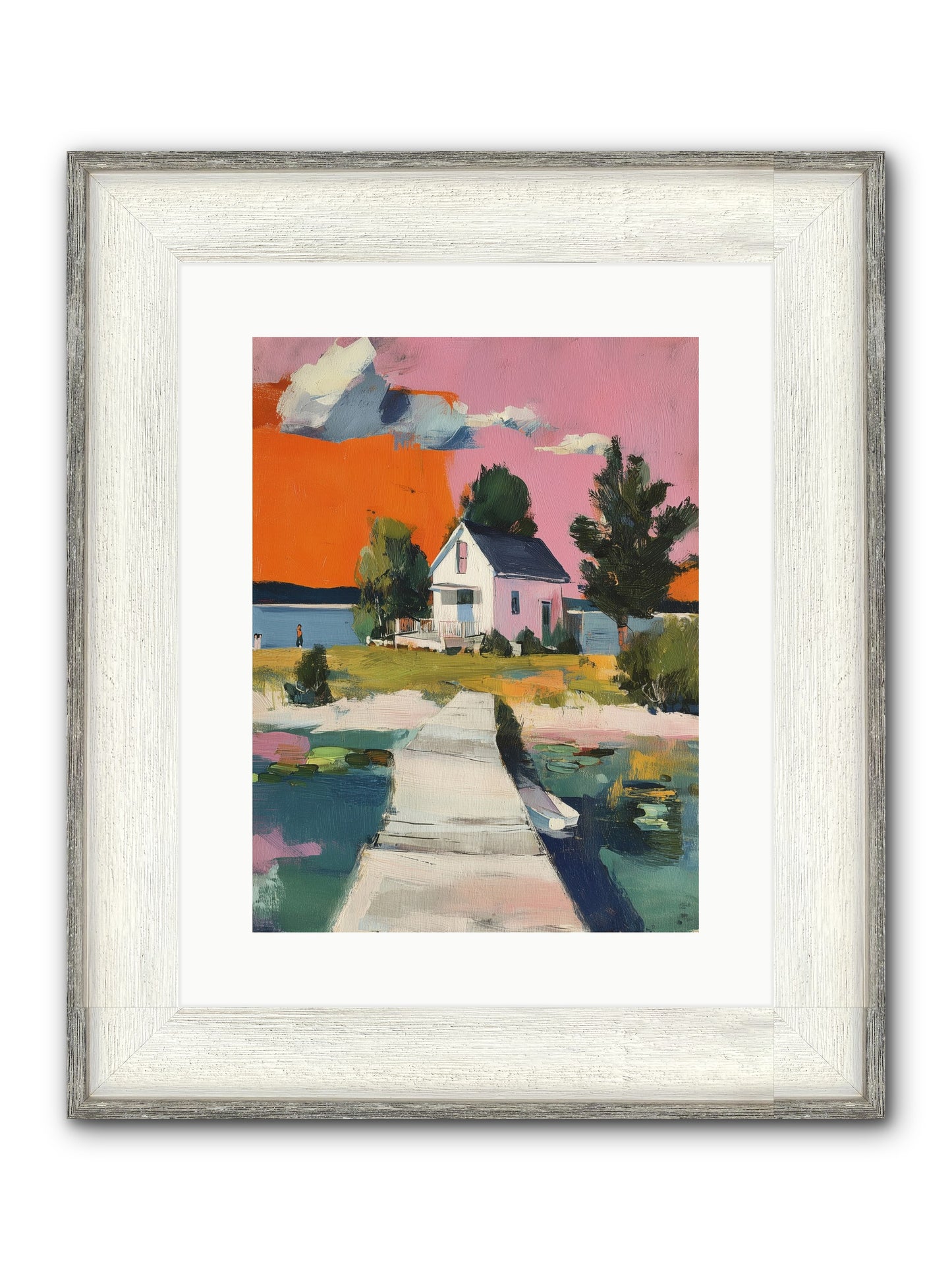 Dusk's Sweet Kiss Framed Print - Driftwood White 12x16