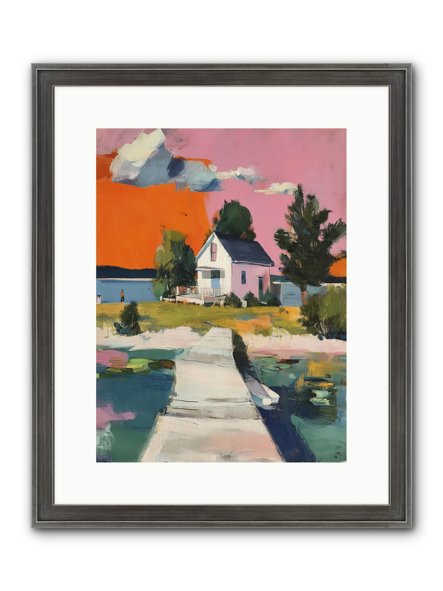 Dusk's Sweet Kiss Framed Print - Slimwoods Black/Silver 12x16