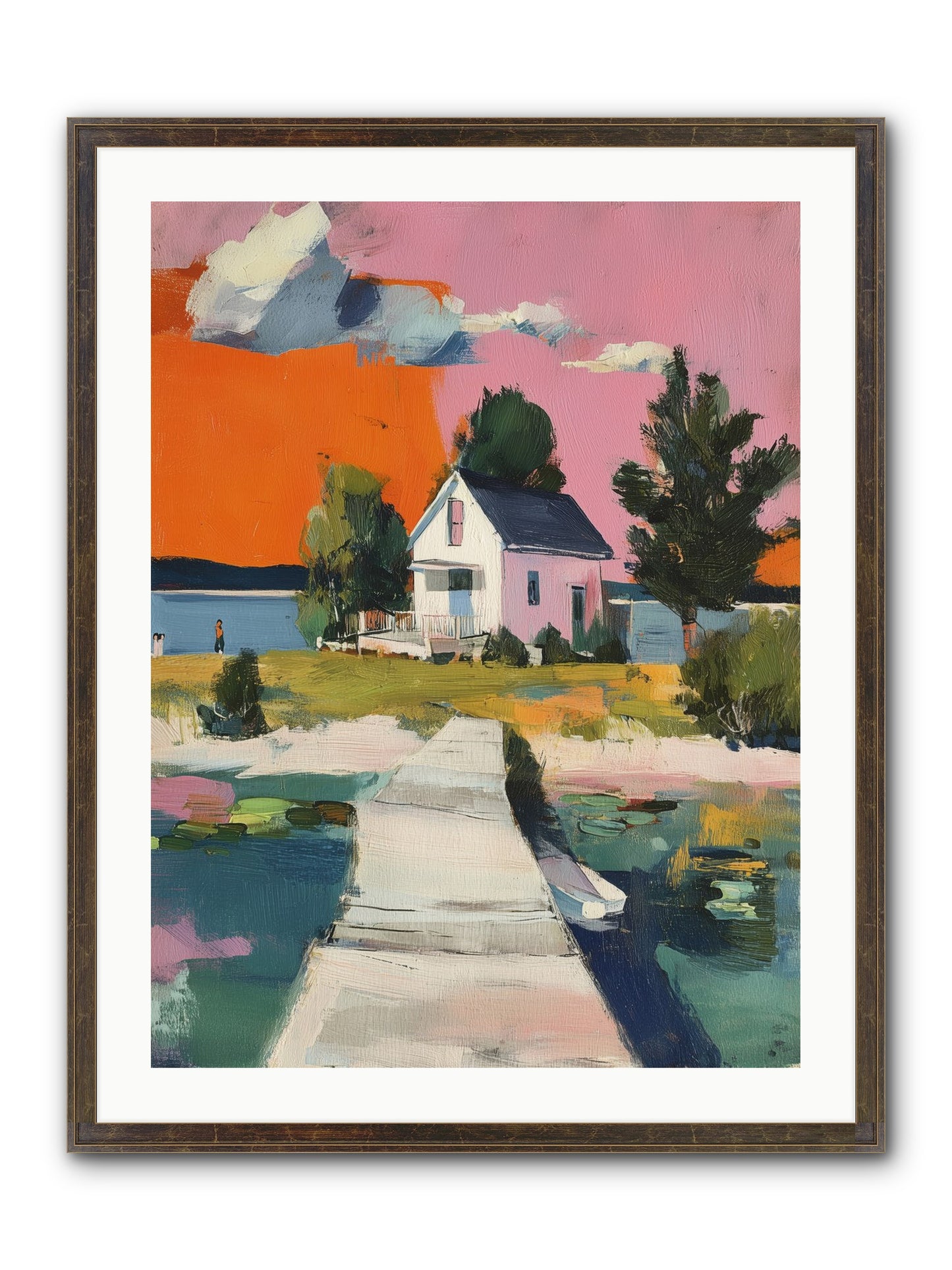 Dusk's Sweet Kiss Framed Print - Slimwoods Black/Gold 24x32