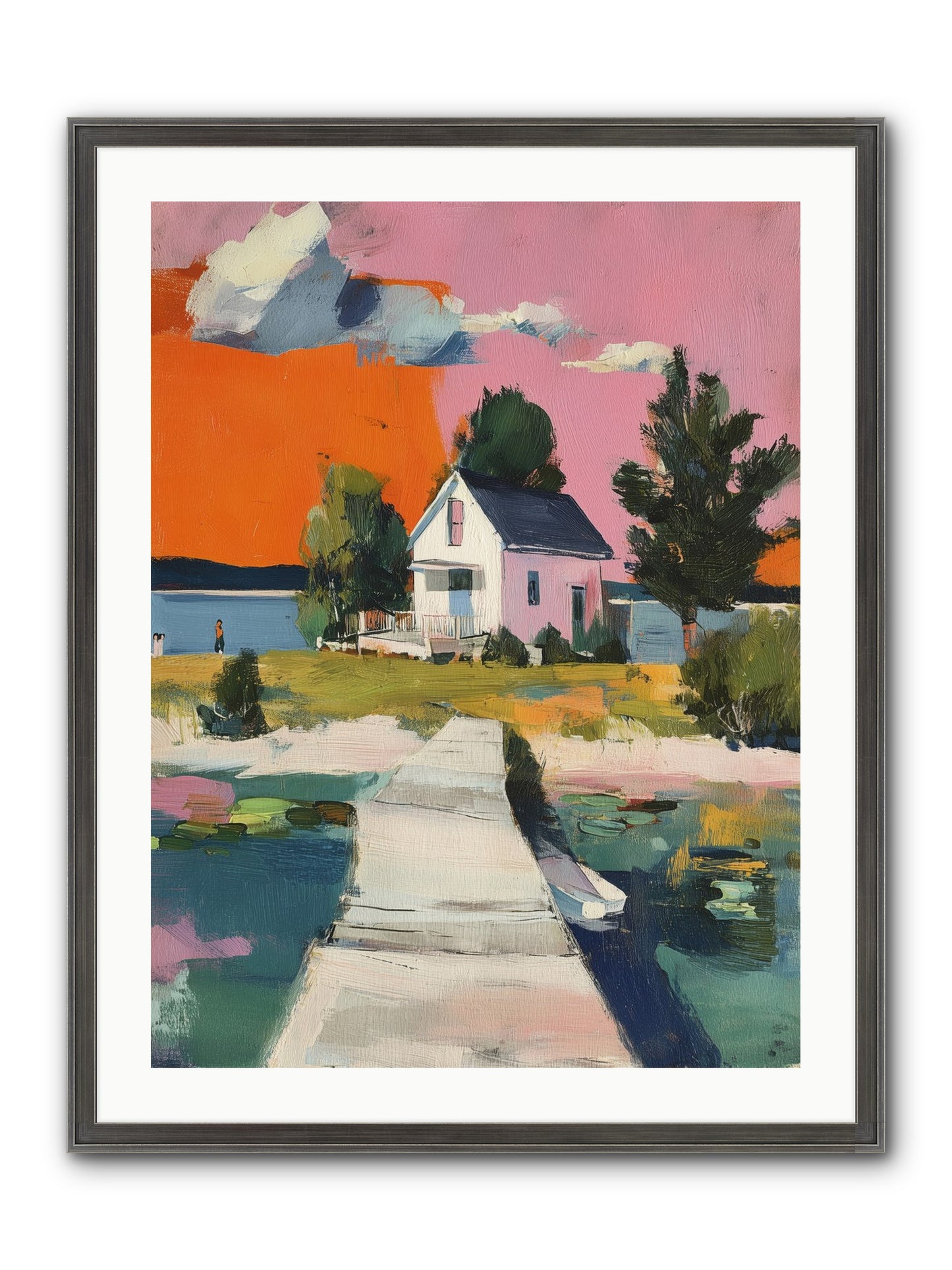 Dusk's Sweet Kiss Framed Print - Slimwoods Black/Silver 24x32