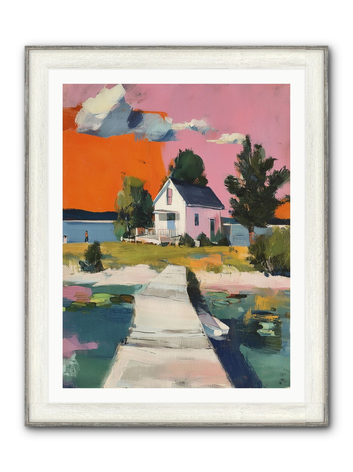Dusk's Sweet Kiss Framed Print - Driftwood White 30x40