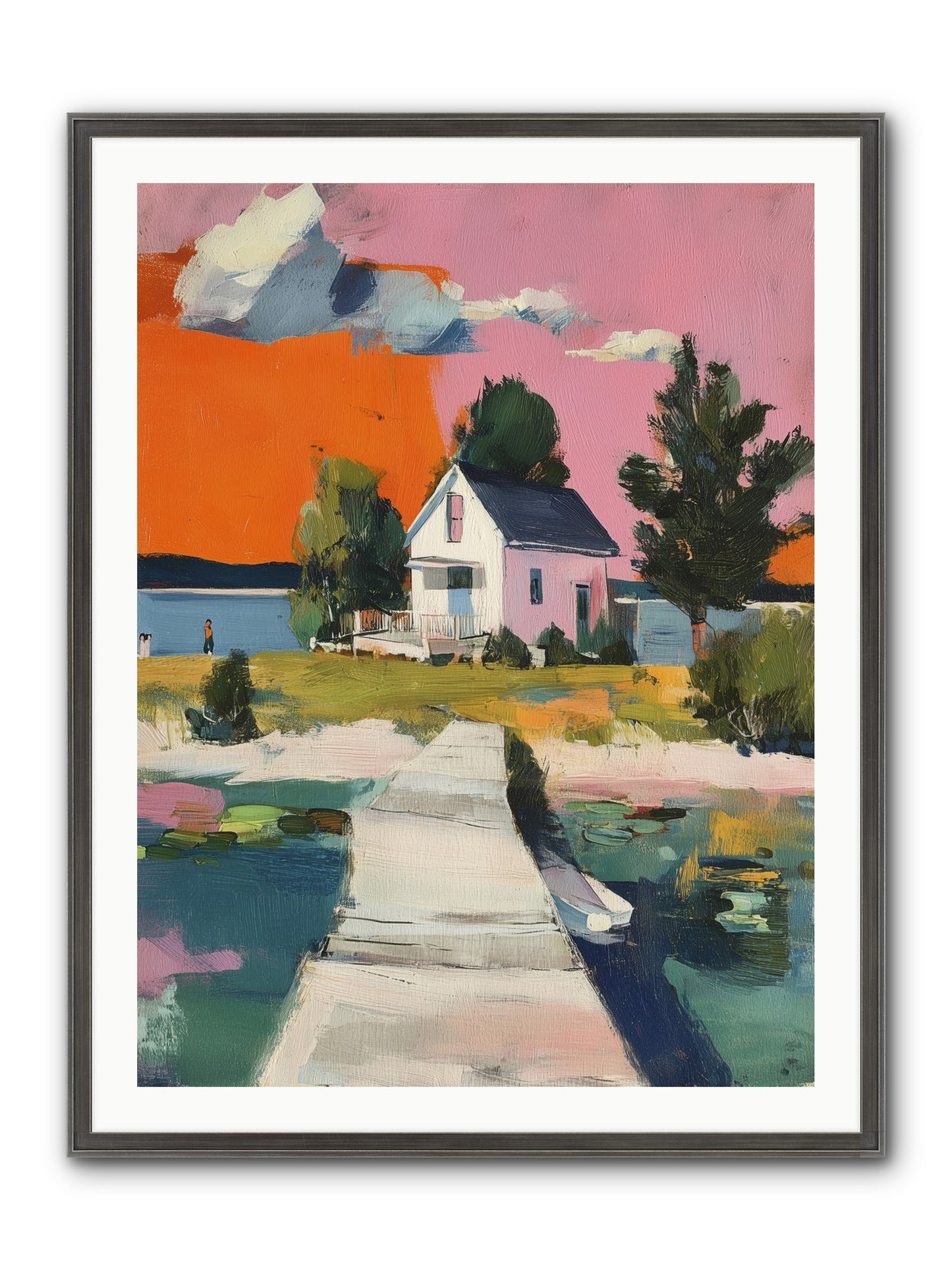 Dusk's Sweet Kiss Framed Print - Slimwoods Black/Silver 30x40