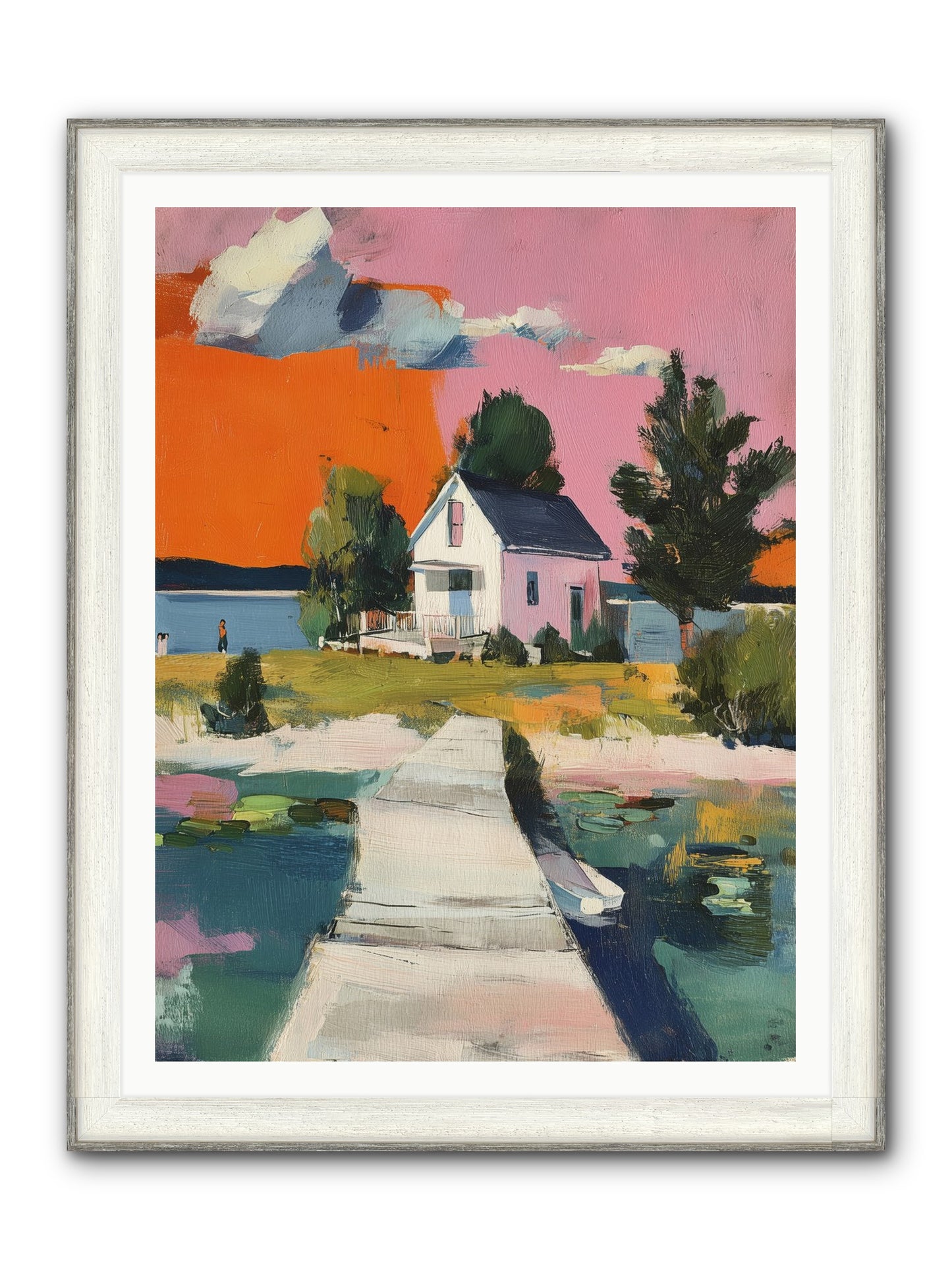 Dusk's Sweet Kiss Framed Print - Driftwood White 36x48