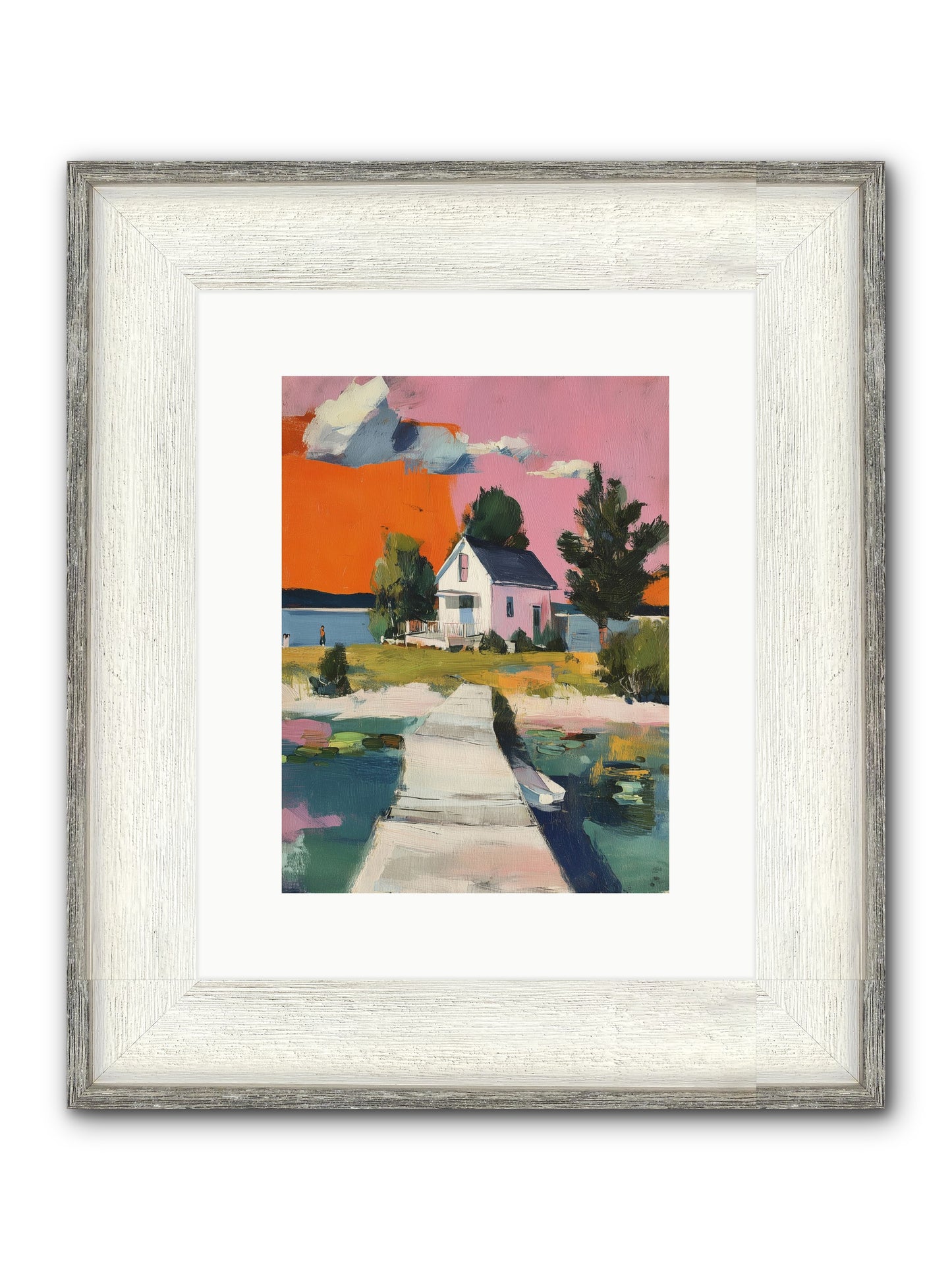 Dusk's Sweet Kiss Framed Print - Driftwood White 9x12