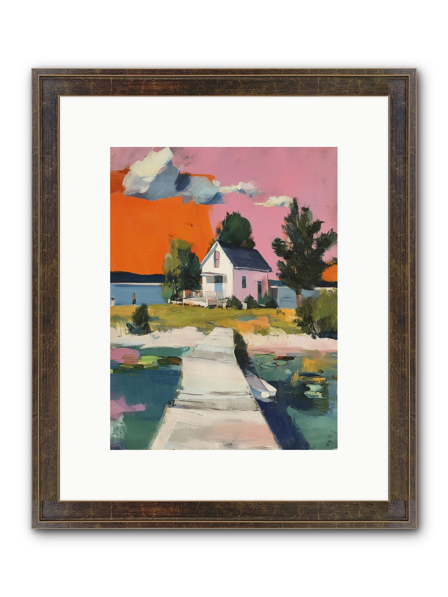 Dusk's Sweet Kiss Framed Print - Slimwoods Black/Gold 9x12