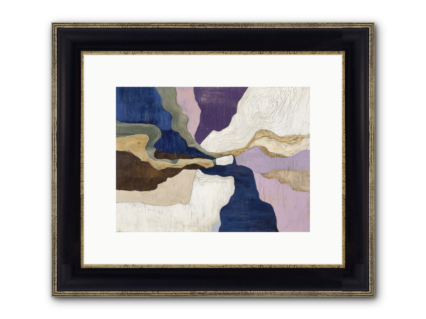 Duskfall Meadow Framed Print - Black & Gold 12x9