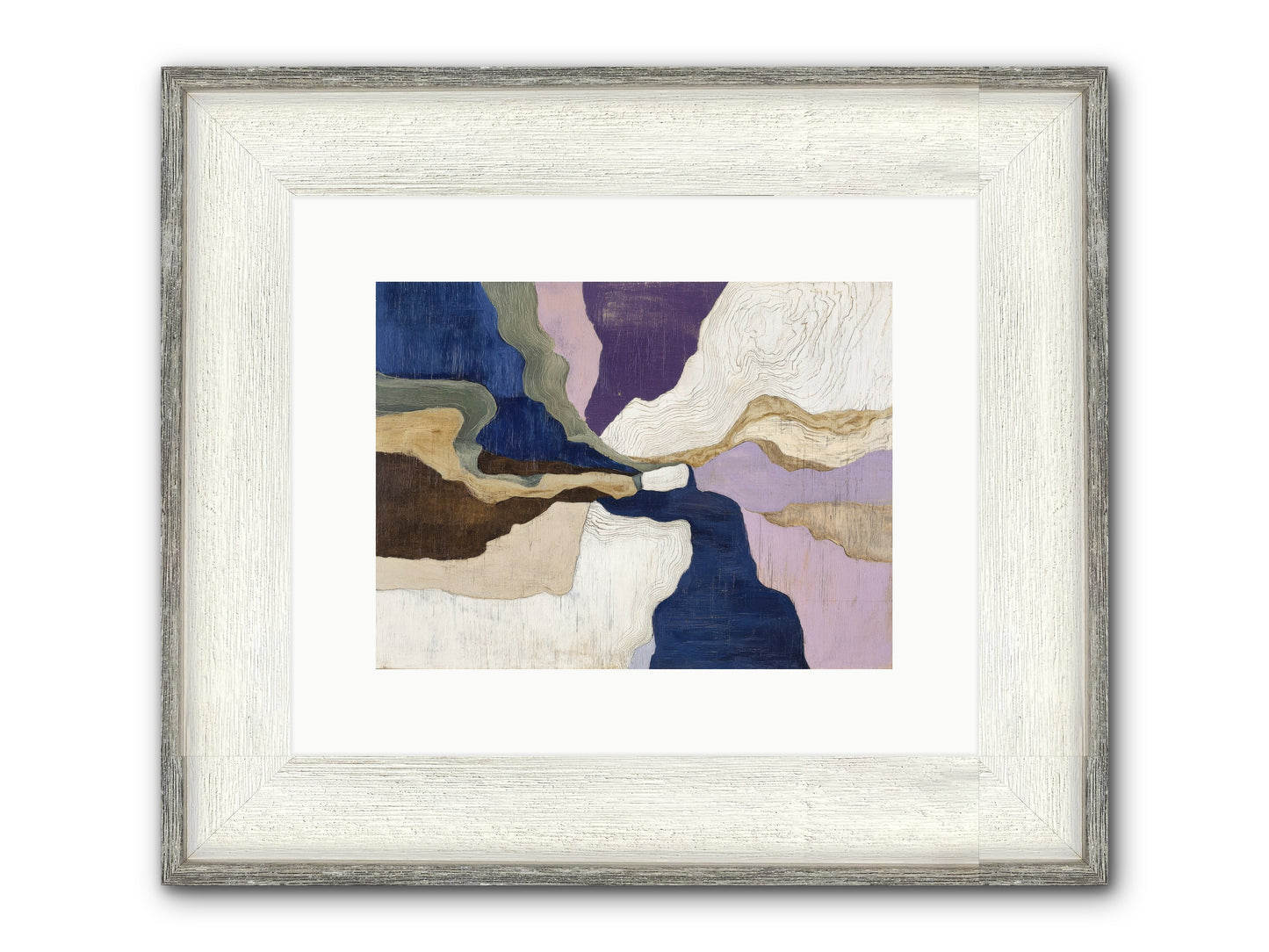 Duskfall Meadow Framed Print - Driftwood White 12x9