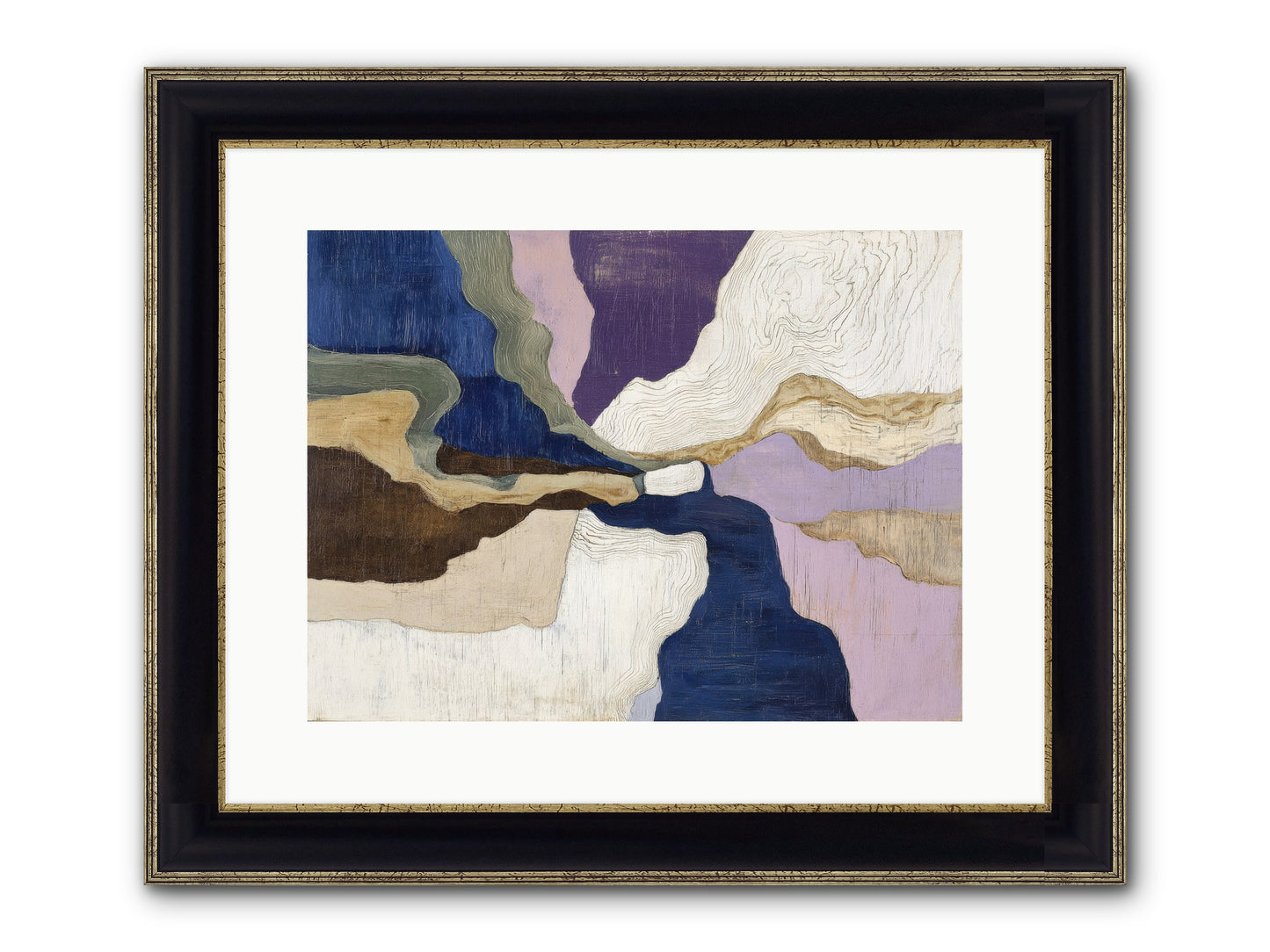 Duskfall Meadow Framed Print - Black & Gold 16x12