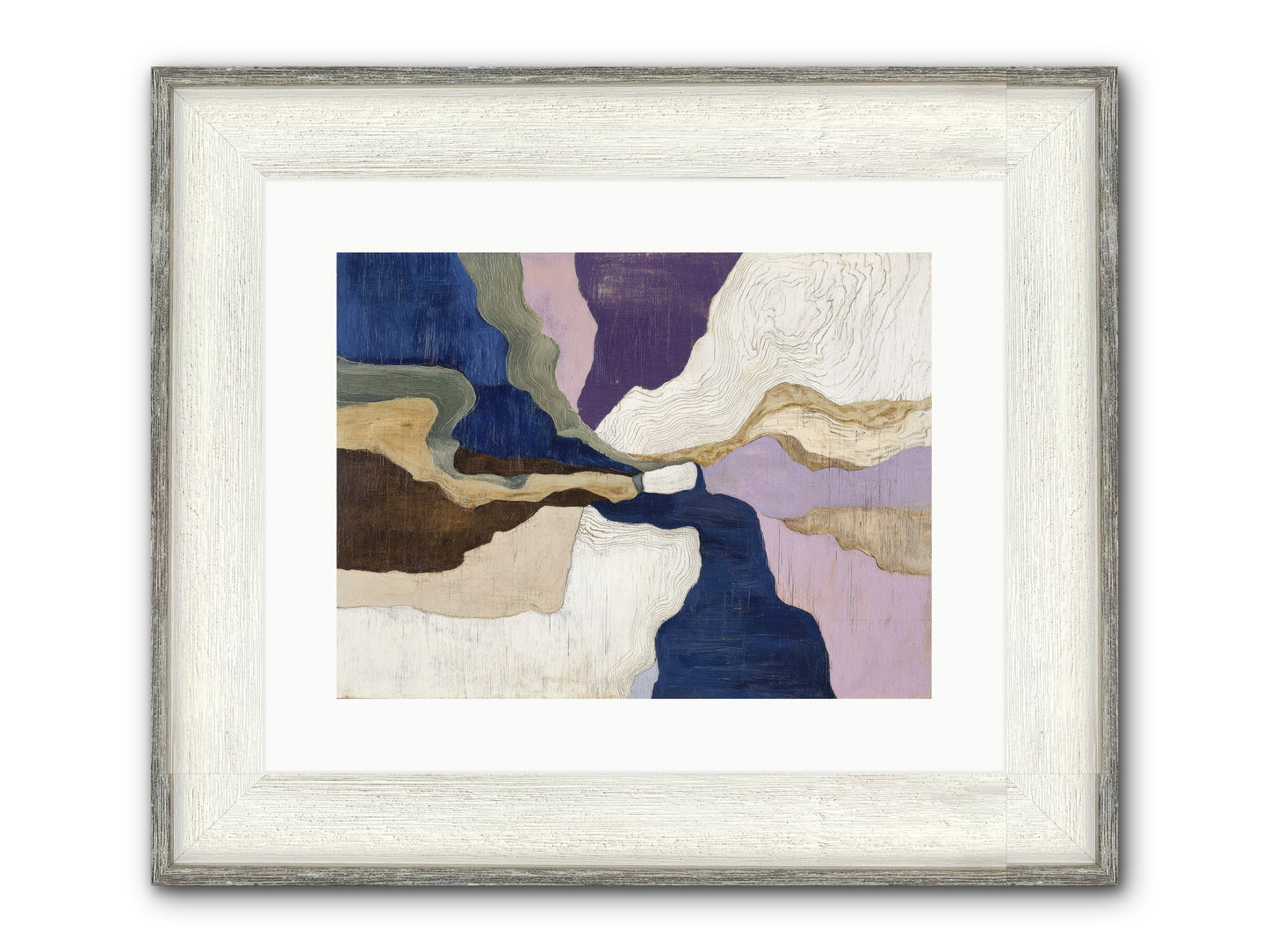 Duskfall Meadow Framed Print - Driftwood White 16x12