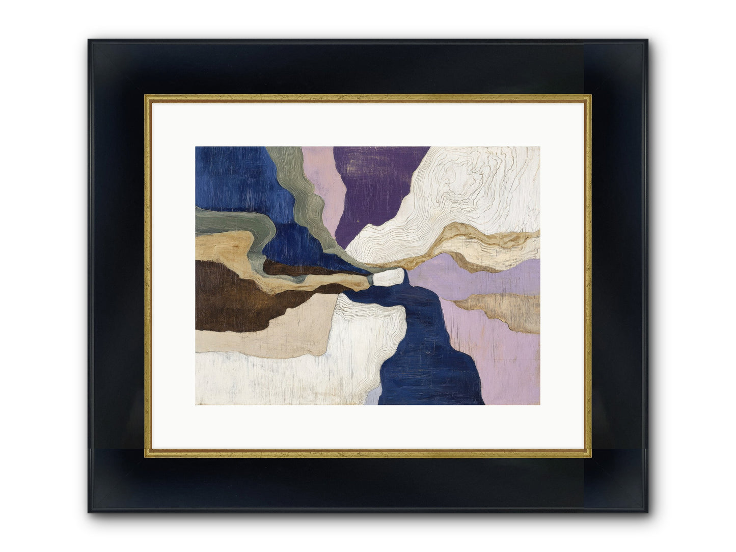 Duskfall Meadow Framed Print - Wide Black w/Gold 16x12