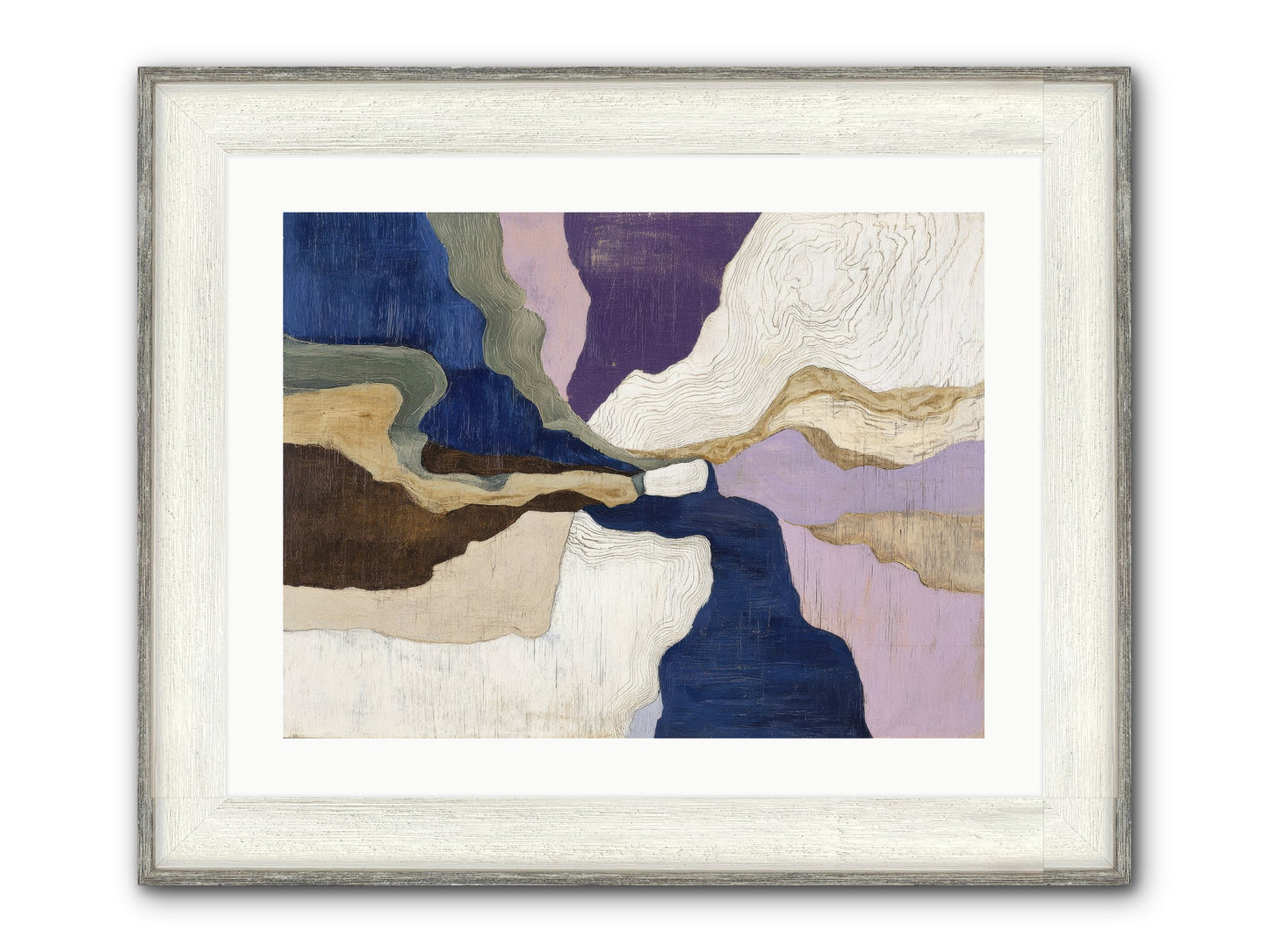 Duskfall Meadow Framed Print - Driftwood White 24x18