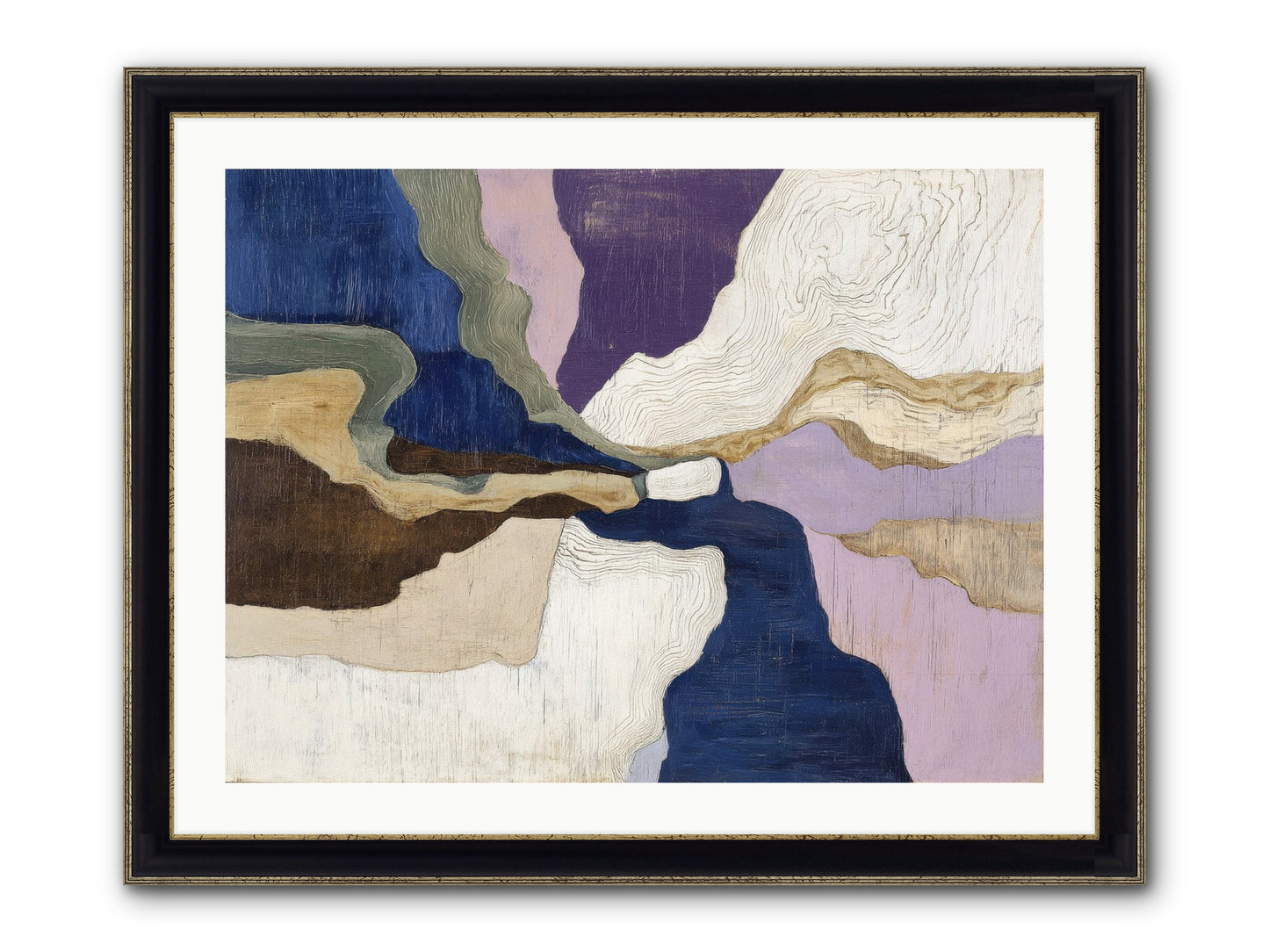 Duskfall Meadow Framed Print - Black & Gold 32x24