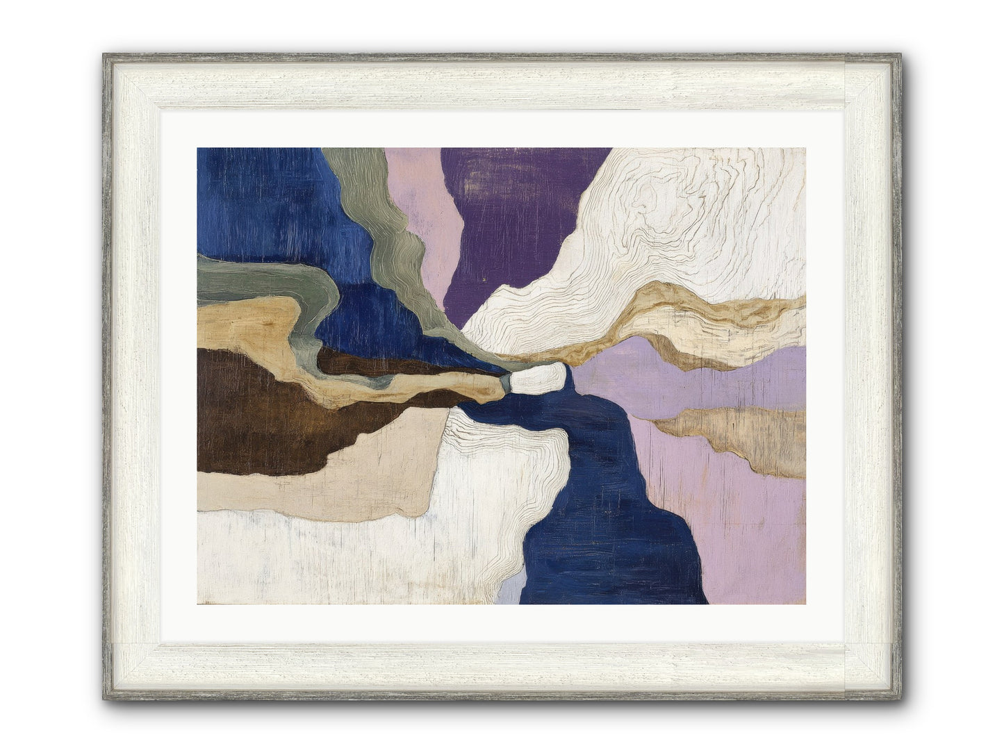 Duskfall Meadow Framed Print - Driftwood White 32x24