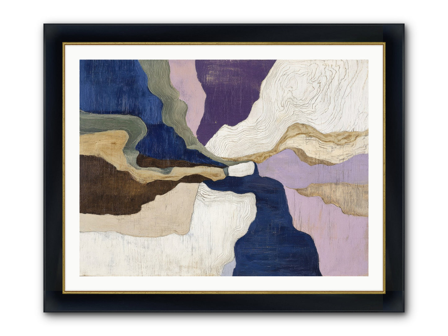 Duskfall Meadow Framed Print - Wide Black w/Gold 40x30