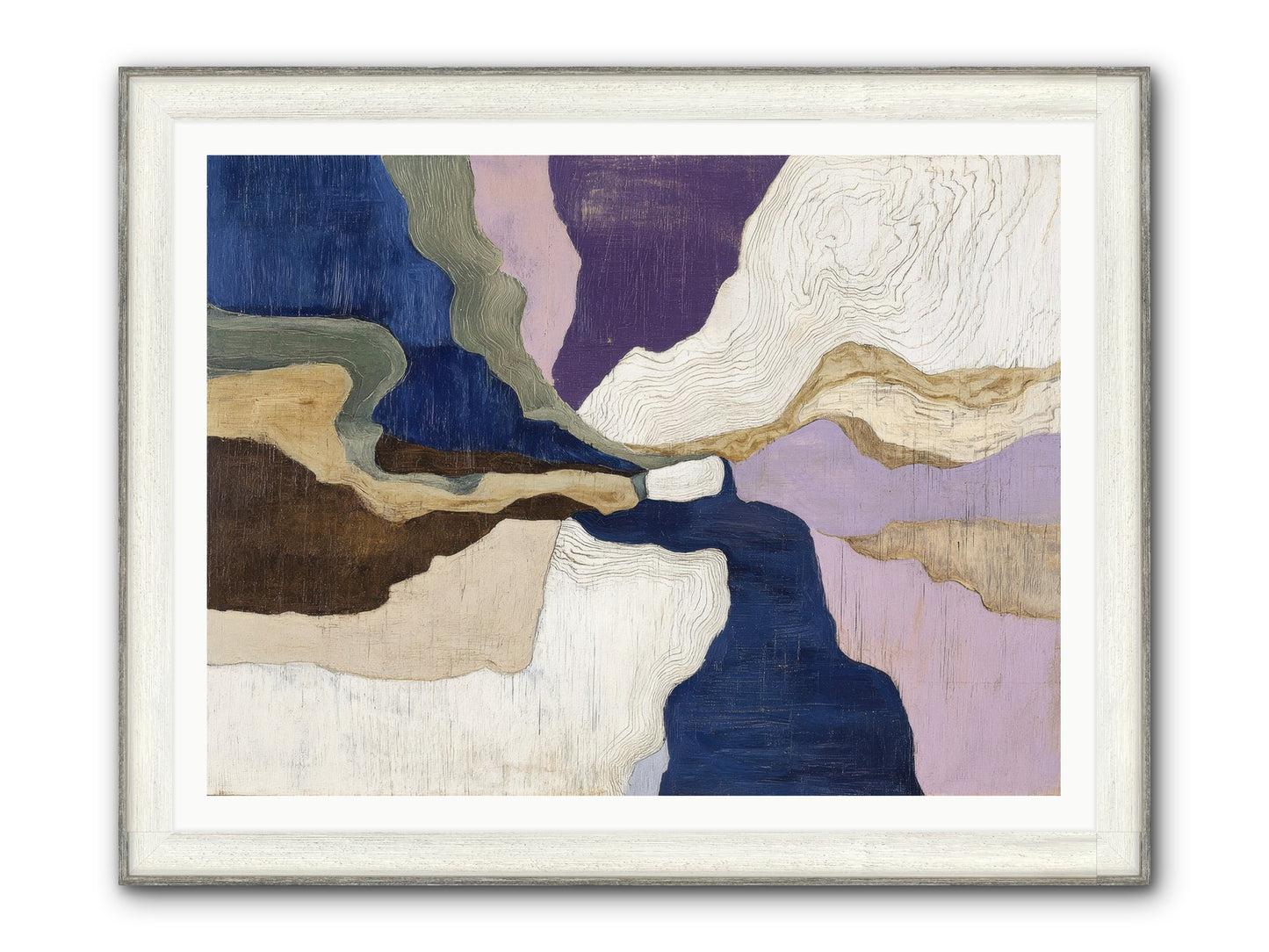 Duskfall Meadow Framed Print - Driftwood White 48x36