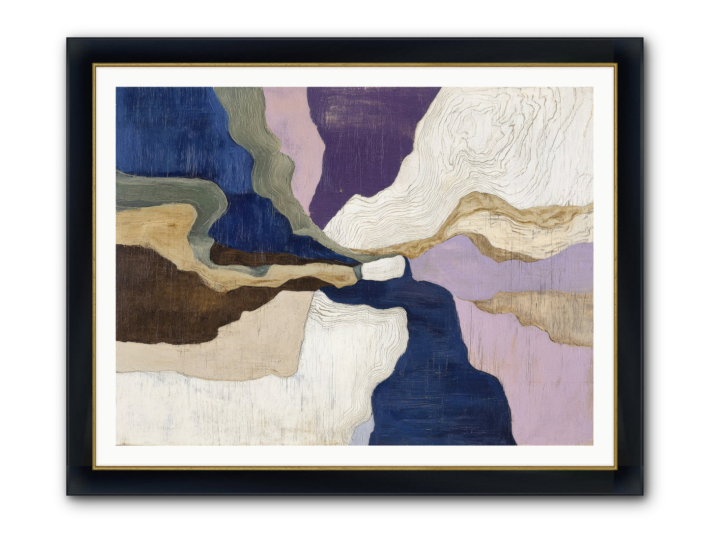 Duskfall Meadow Framed Print - Wide Black w/Gold 48x36