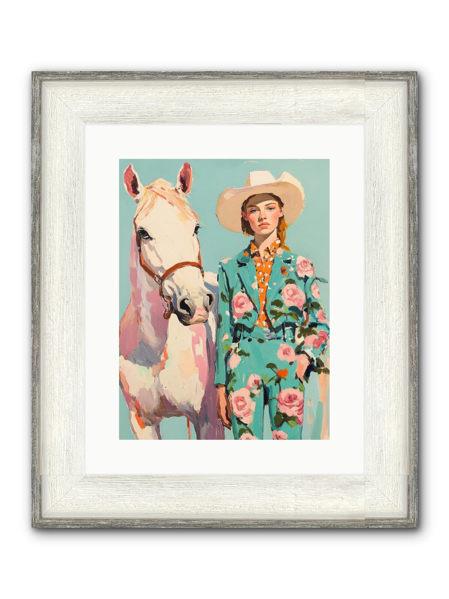 Dust Storm Rider Framed Print - Driftwood White 12x16