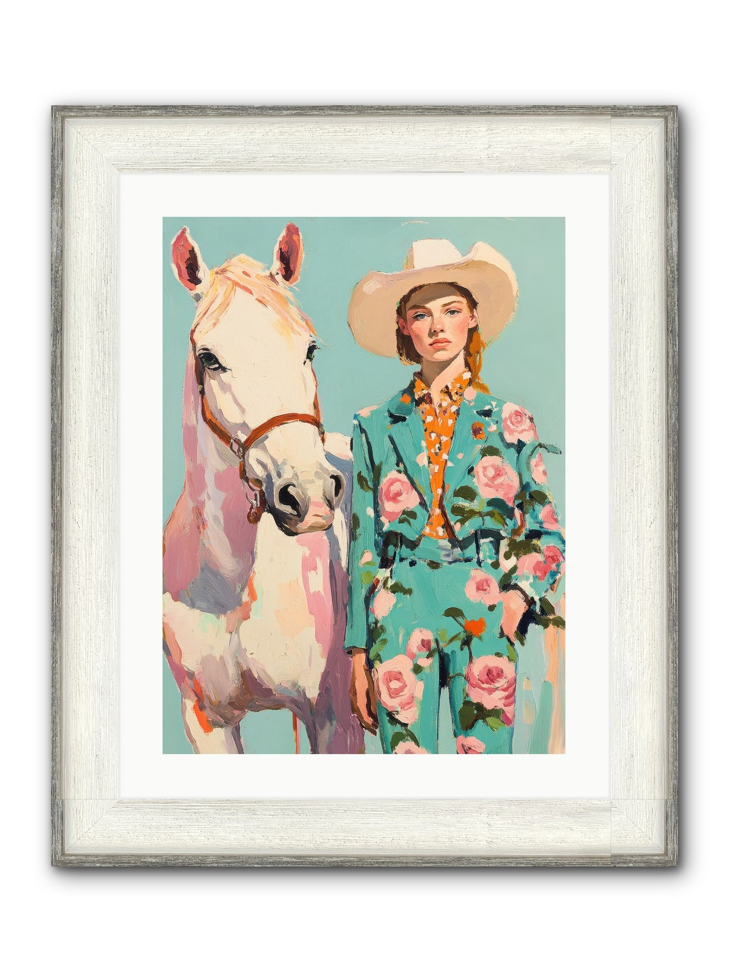 Dust Storm Rider Framed Print - Driftwood White 18x24