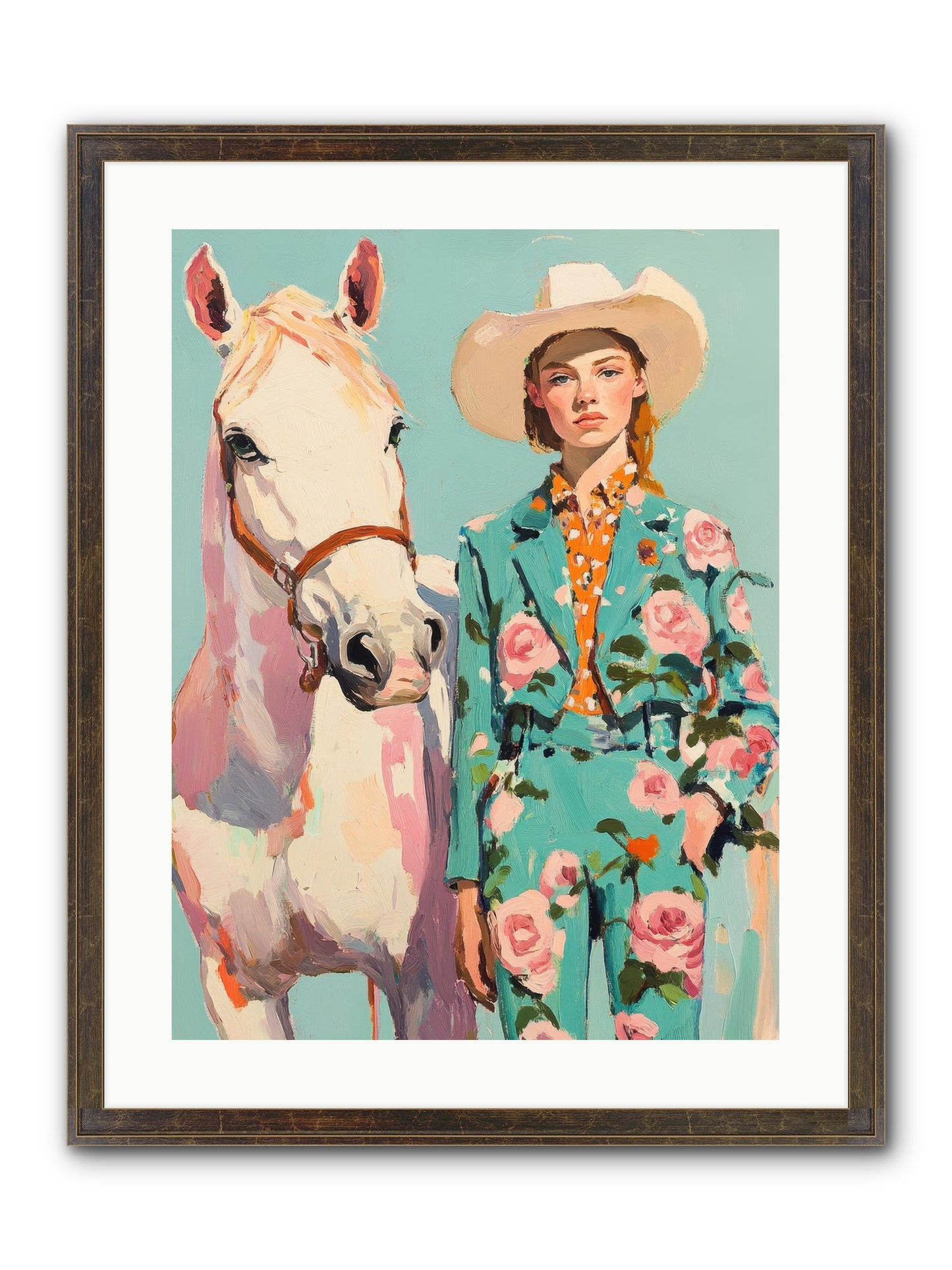 Dust Storm Rider Framed Print - Slimwoods Black/Gold 18x24