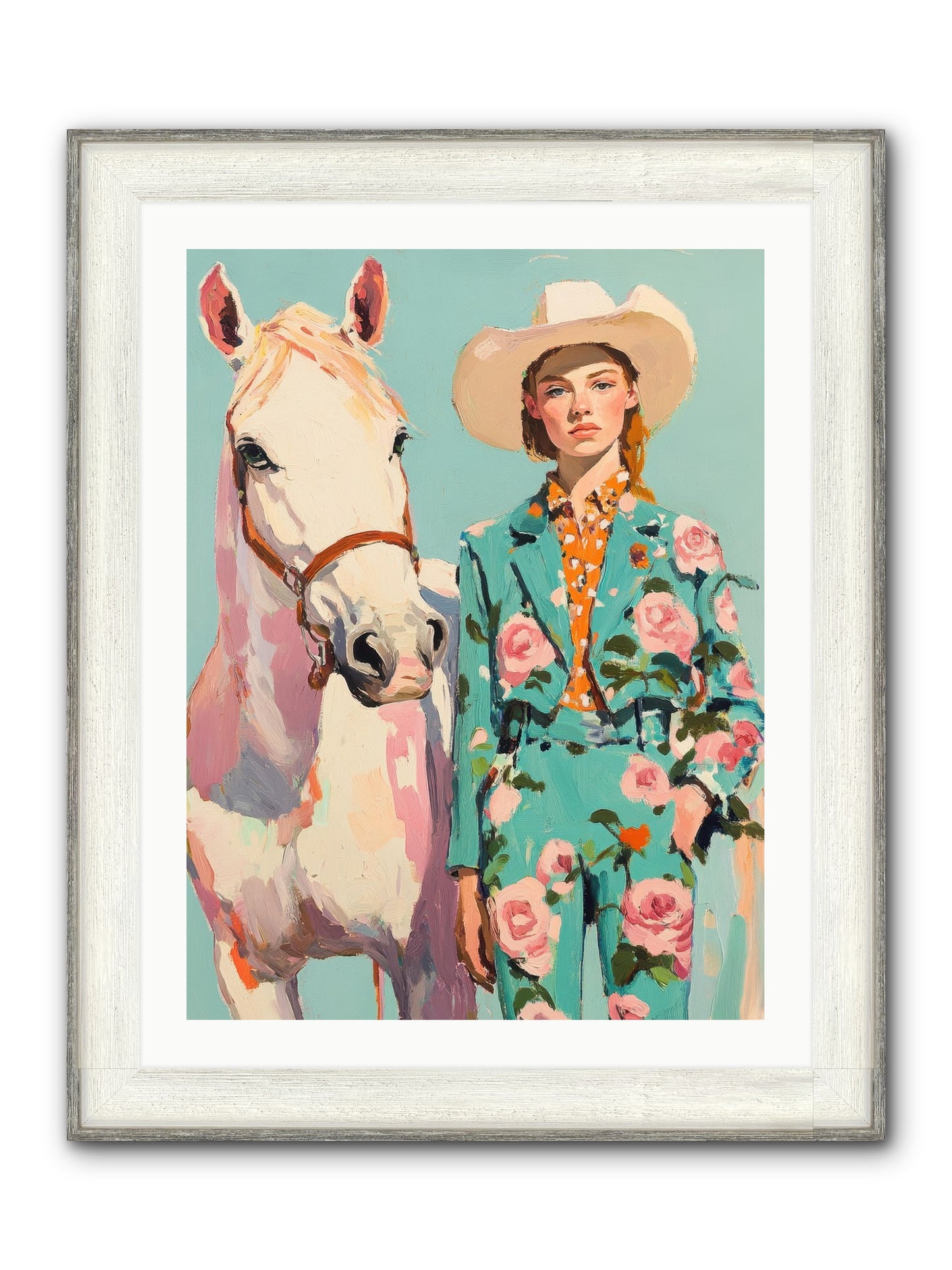 Dust Storm Rider Framed Print - Driftwood White 24x32