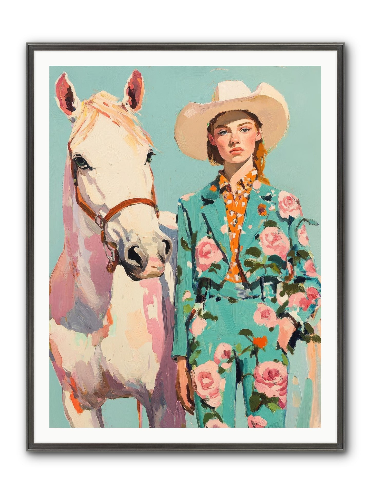 Dust Storm Rider Framed Print - Slimwoods Black/Silver 36x48