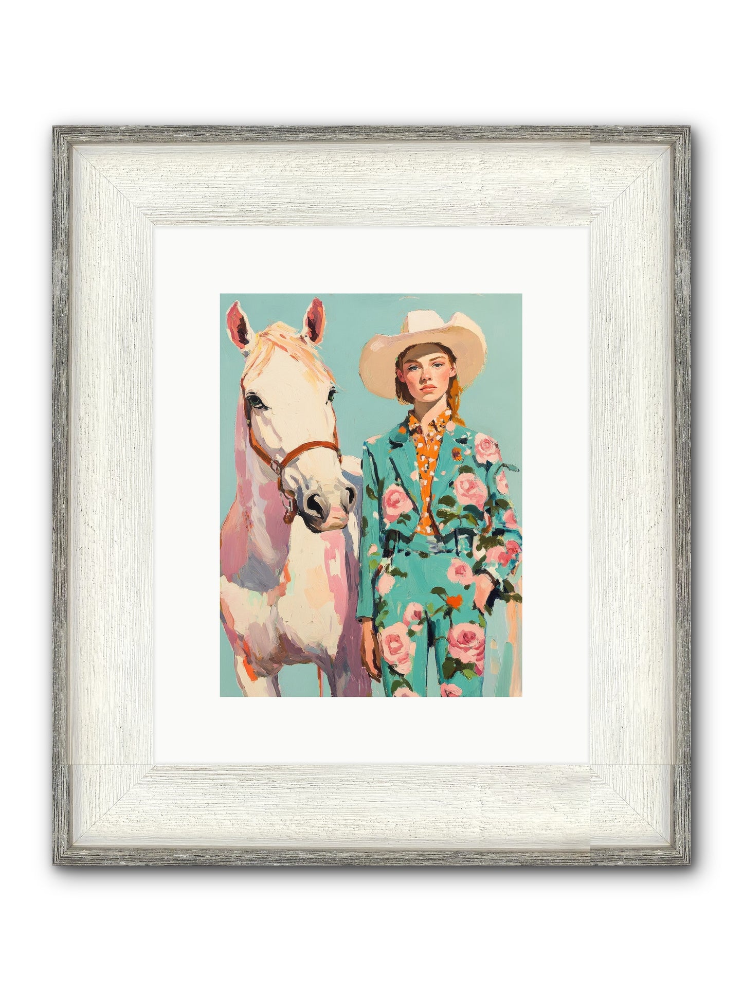 Dust Storm Rider Framed Print - Driftwood White 9x12