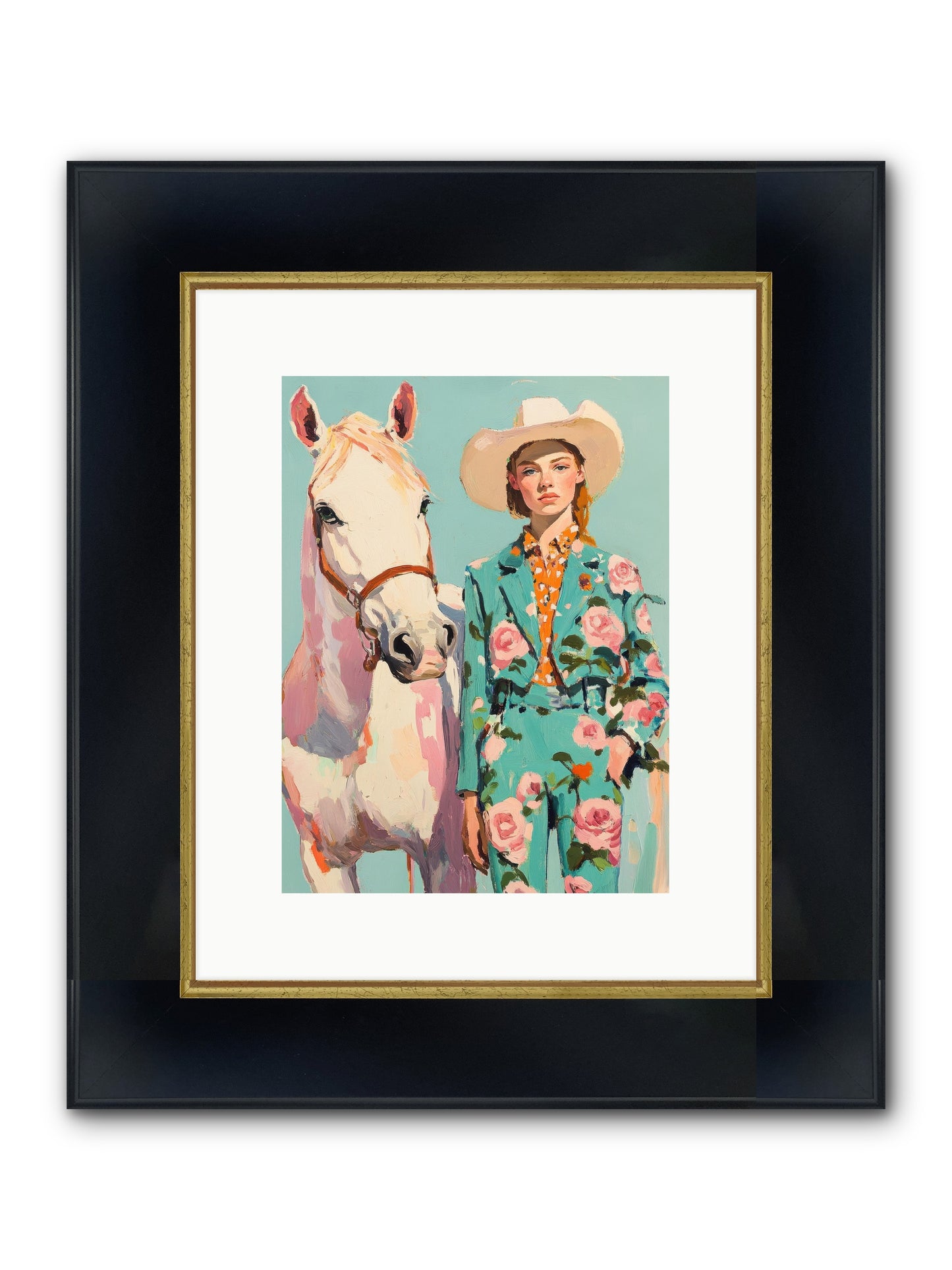 Dust Storm Rider Framed Print - Wide Black w/Gold 9x12