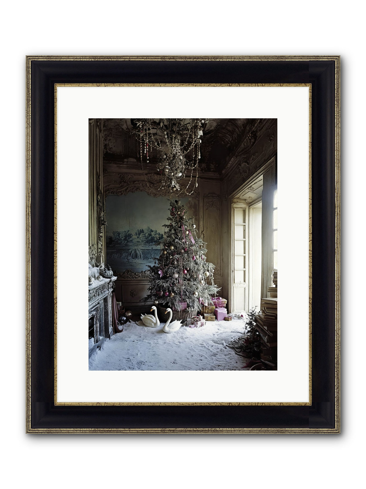 Dusted In Moonlight Miracles Framed Print - Black & Gold 12x16