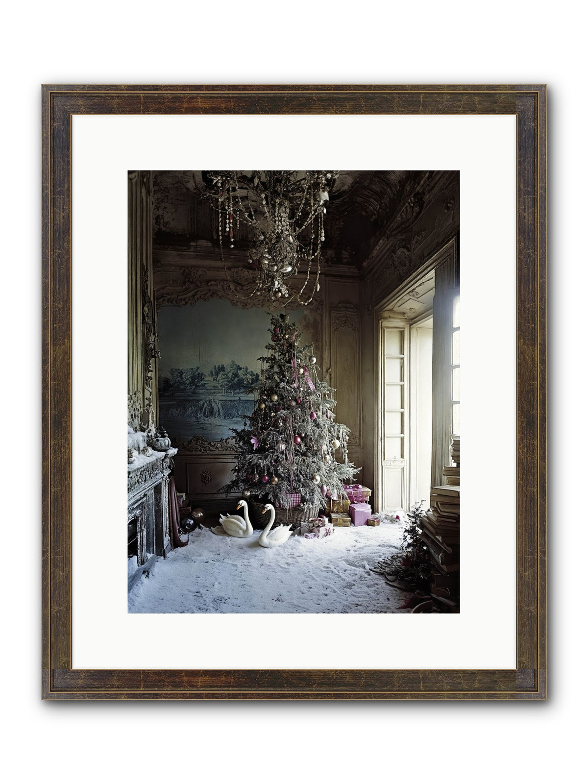 Dusted In Moonlight Miracles Framed Print - Slimwoods Black/Gold 12x16
