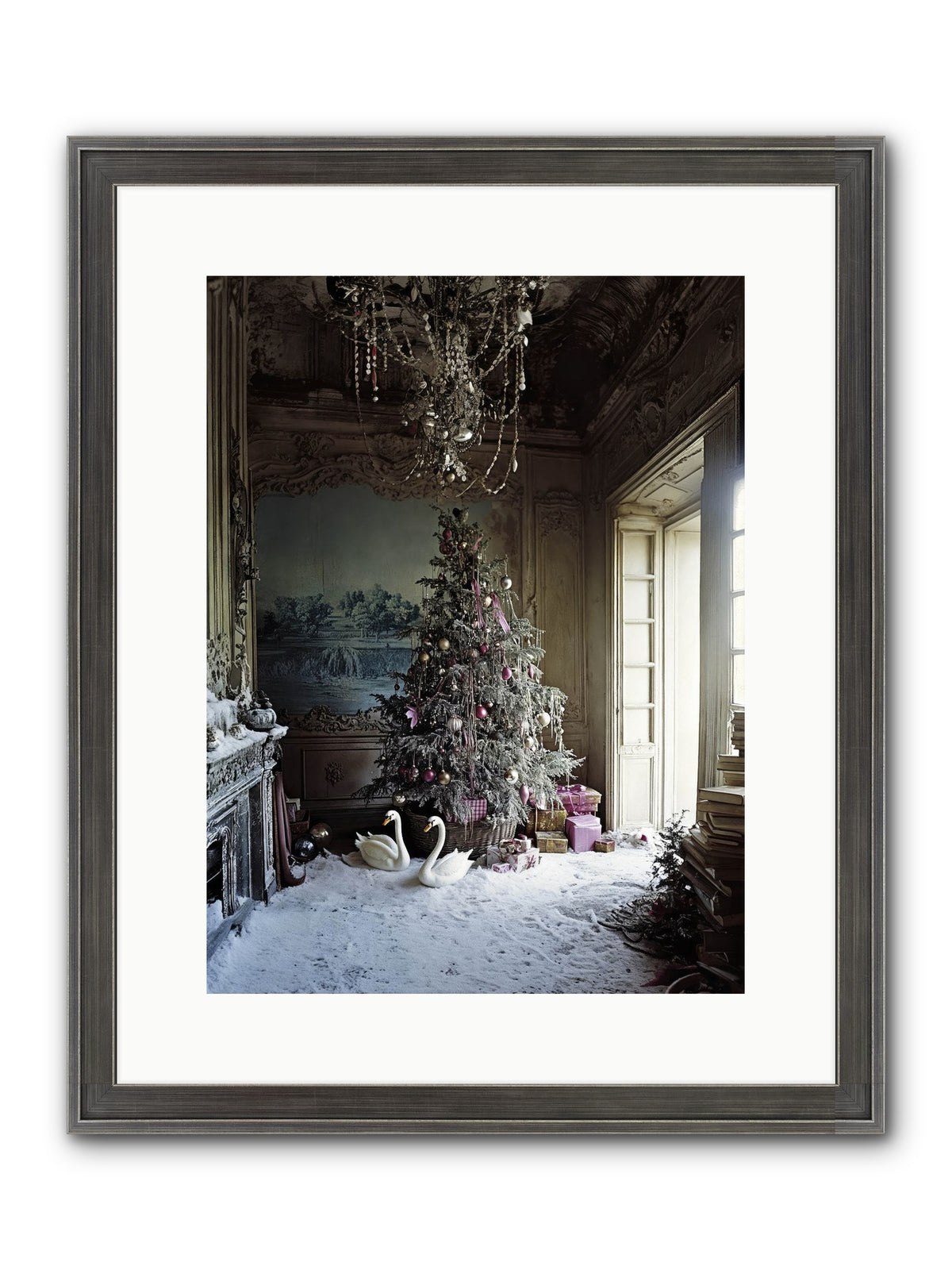 Dusted In Moonlight Miracles Framed Print - Slimwoods Black/Silver 12x16