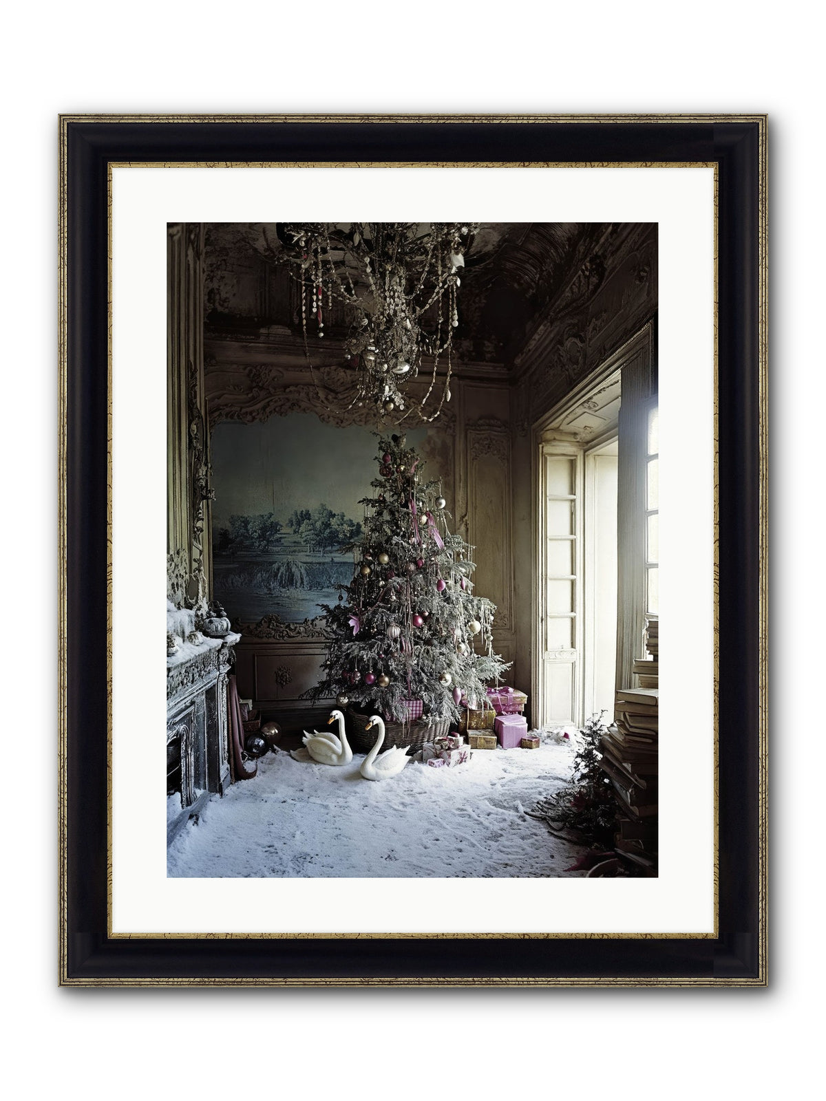 Dusted In Moonlight Miracles Framed Print - Black & Gold 18x24