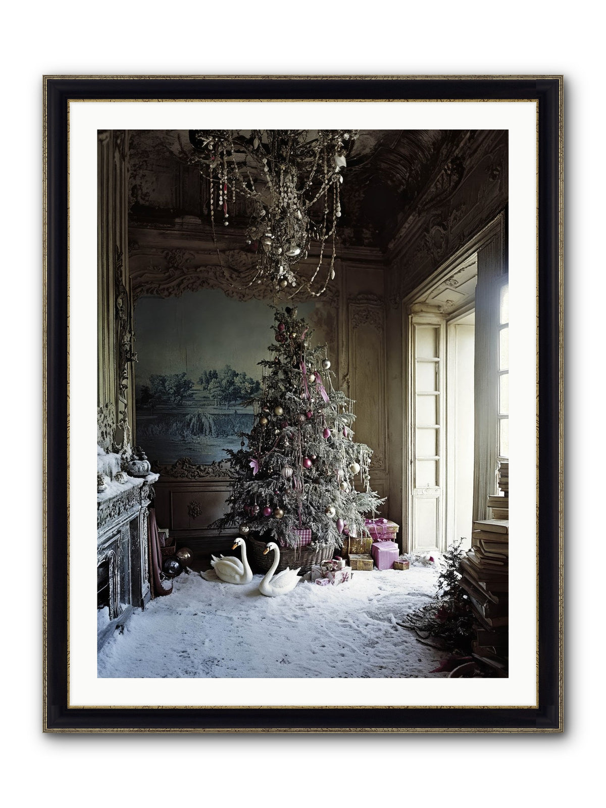 Dusted In Moonlight Miracles Framed Print - Black & Gold 30x40