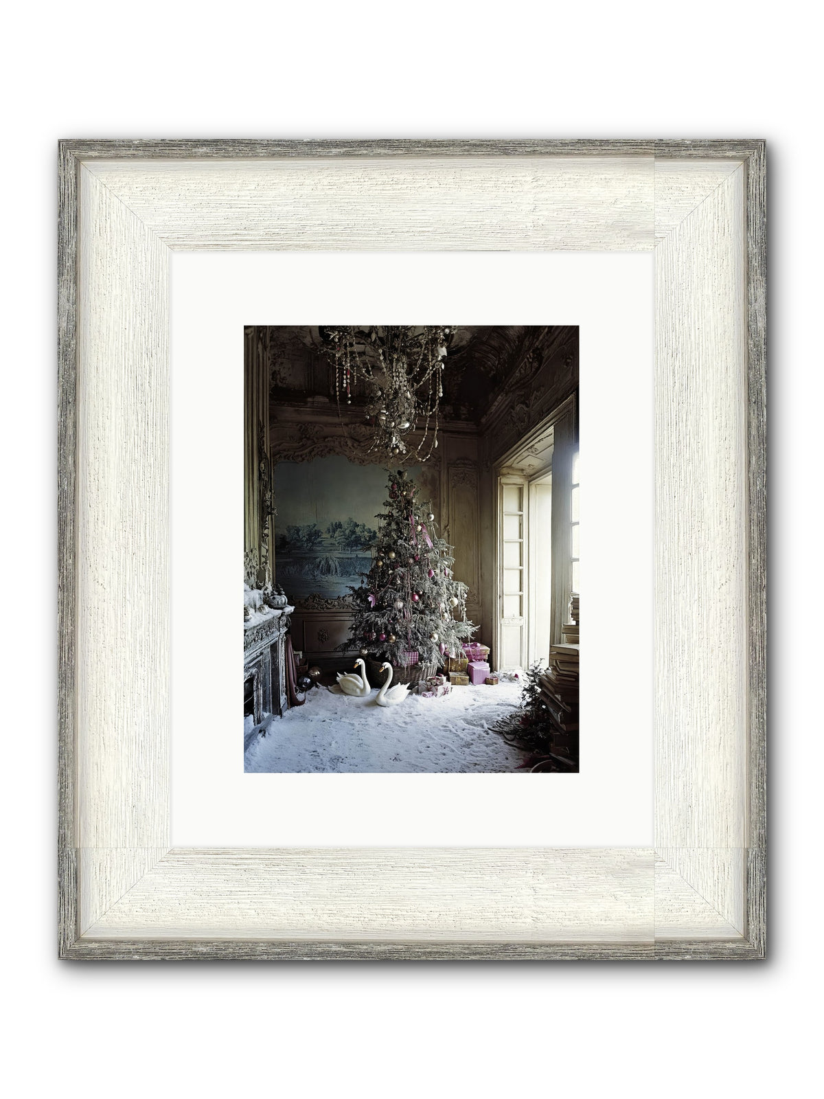 Dusted In Moonlight Miracles Framed Print - Driftwood White 9x12