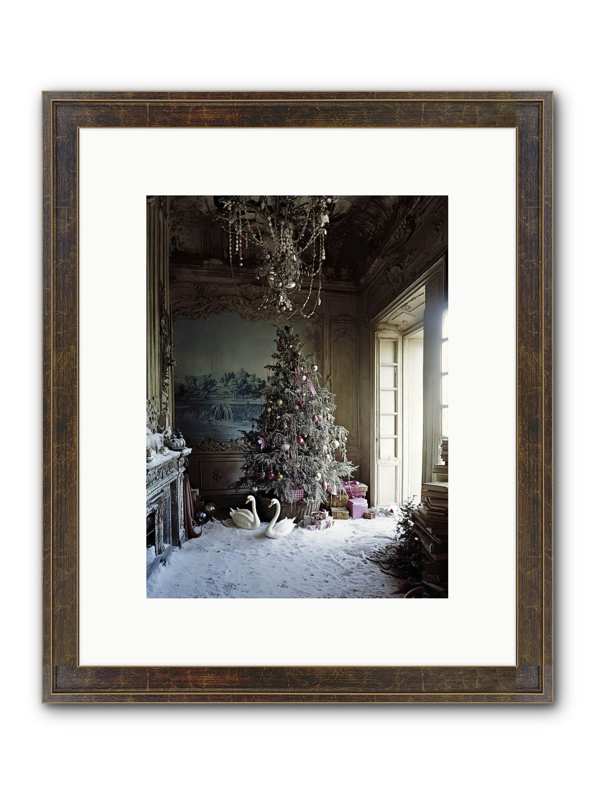 Dusted In Moonlight Miracles Framed Print - Slimwoods Black/Gold 9x12