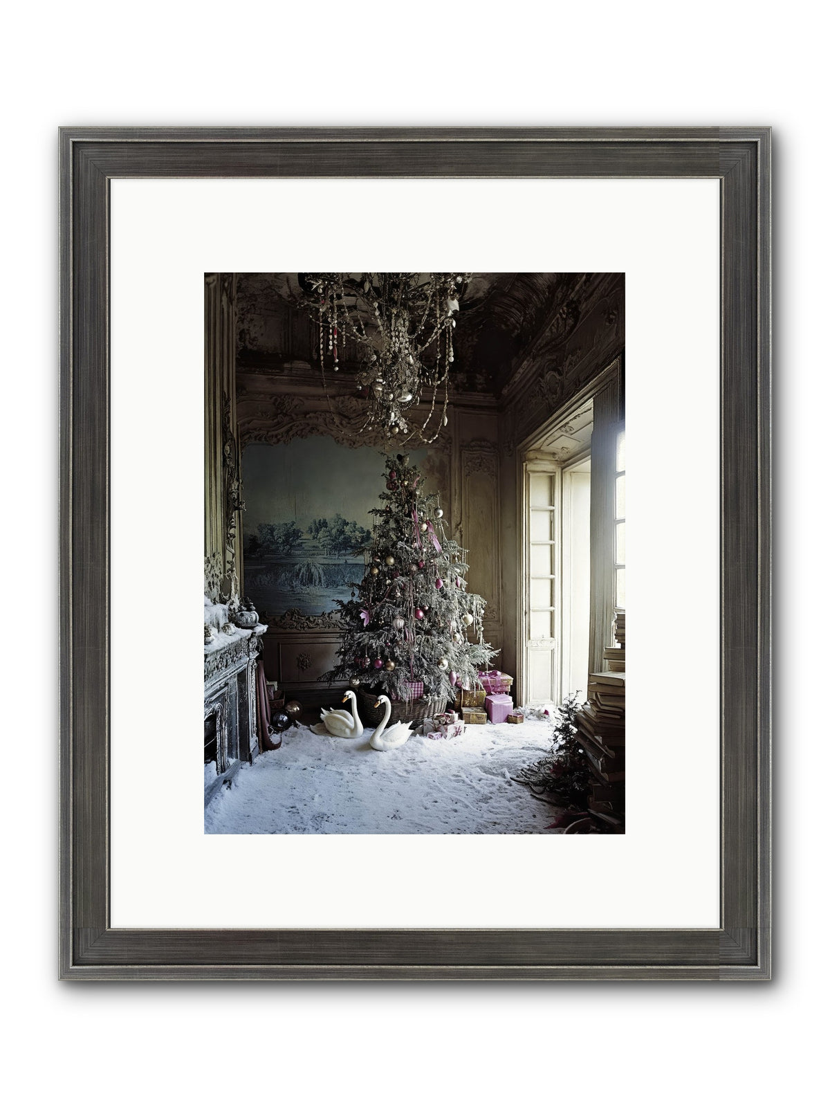 Dusted In Moonlight Miracles Framed Print - Slimwoods Black/Silver 9x12