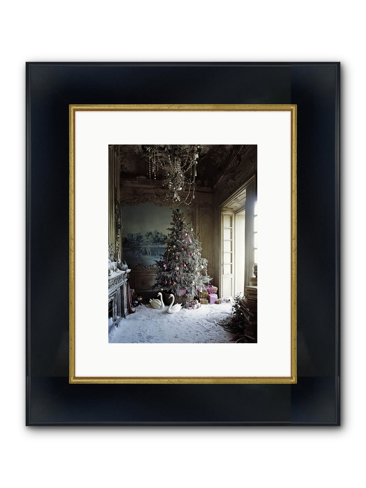 Dusted In Moonlight Miracles Framed Print - Wide Black w/Gold 9x12