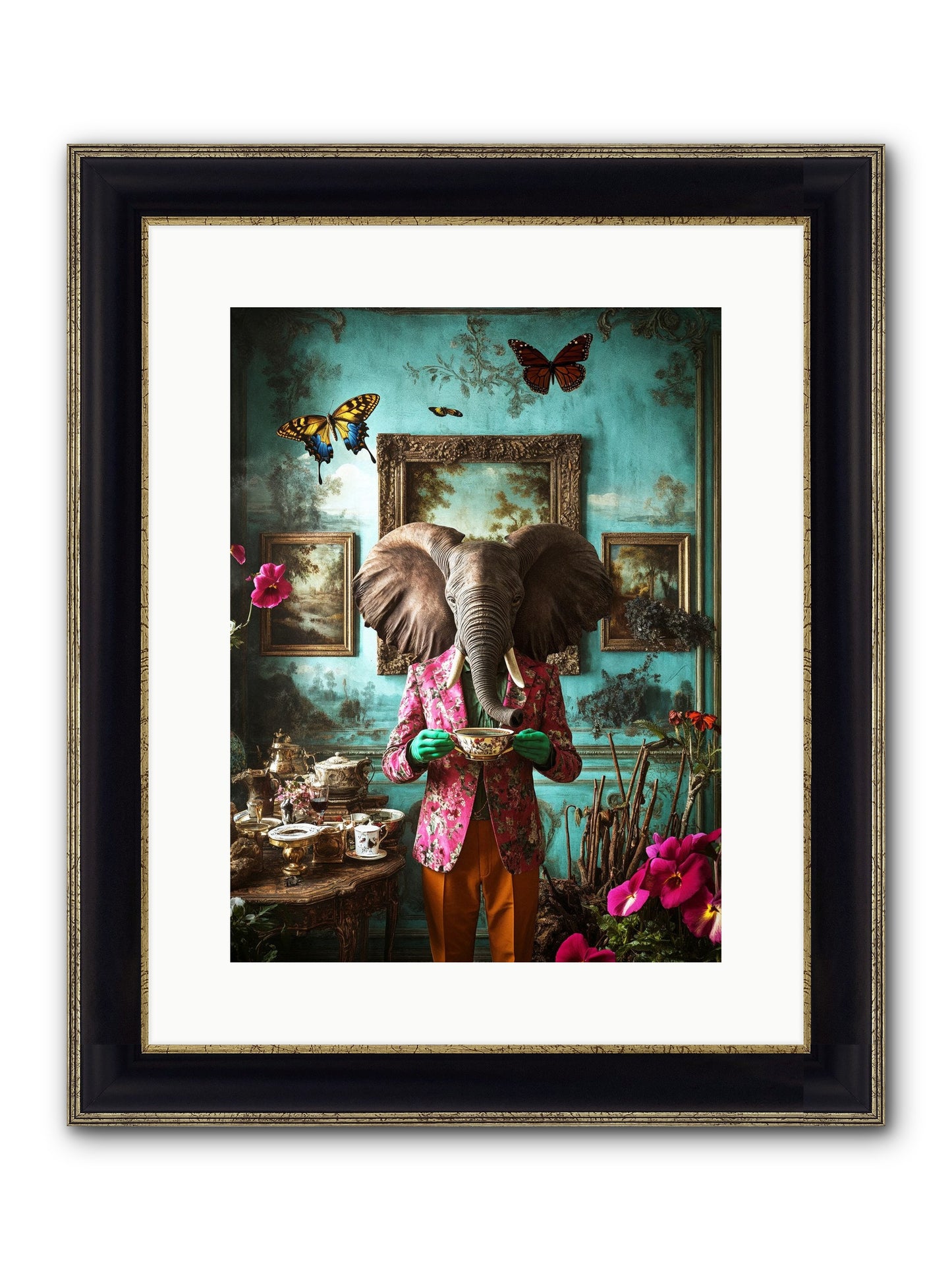 Earth Dreams Deeper Framed Print - Black & Gold 12x16