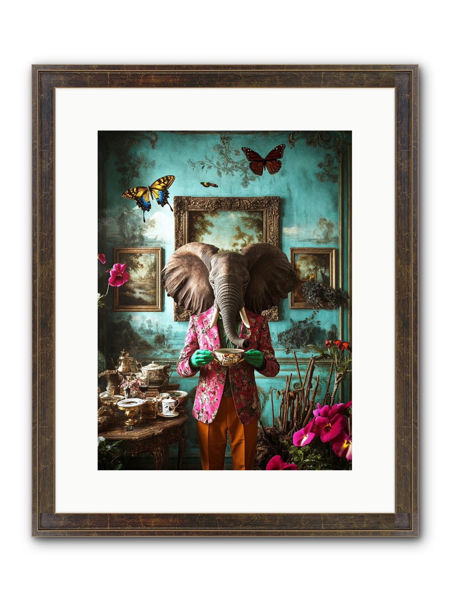 Earth Dreams Deeper Framed Print - Slimwoods Black/Gold 12x16