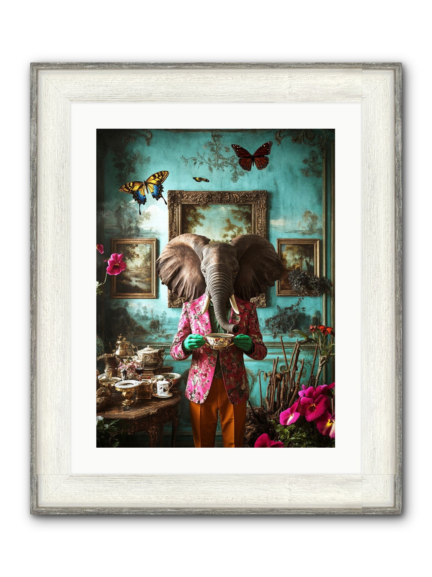 Earth Dreams Deeper Framed Print - Driftwood White 18x24
