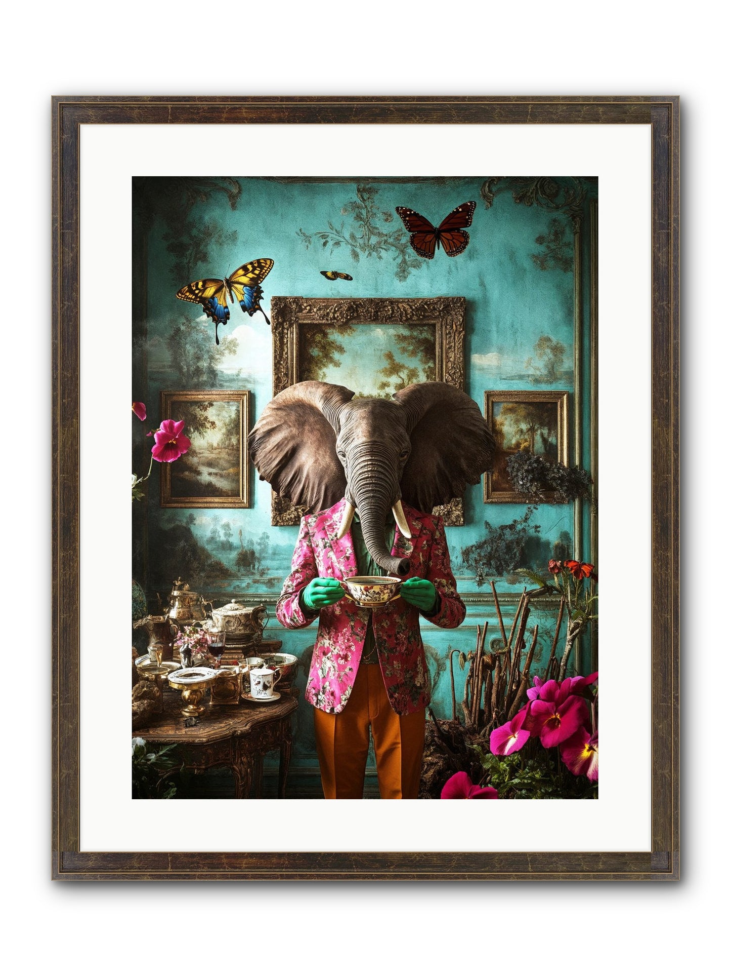 Earth Dreams Deeper Framed Print - Slimwoods Black/Gold 18x24