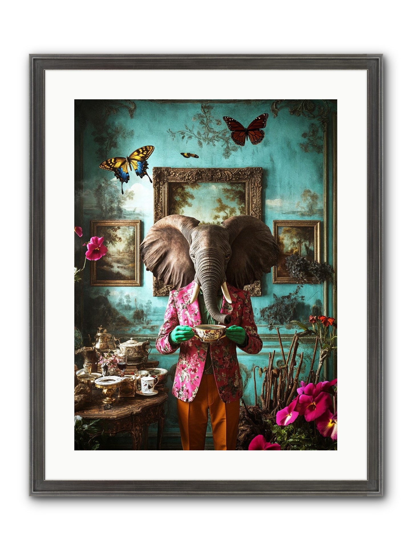 Earth Dreams Deeper Framed Print - Slimwoods Black/Silver 18x24
