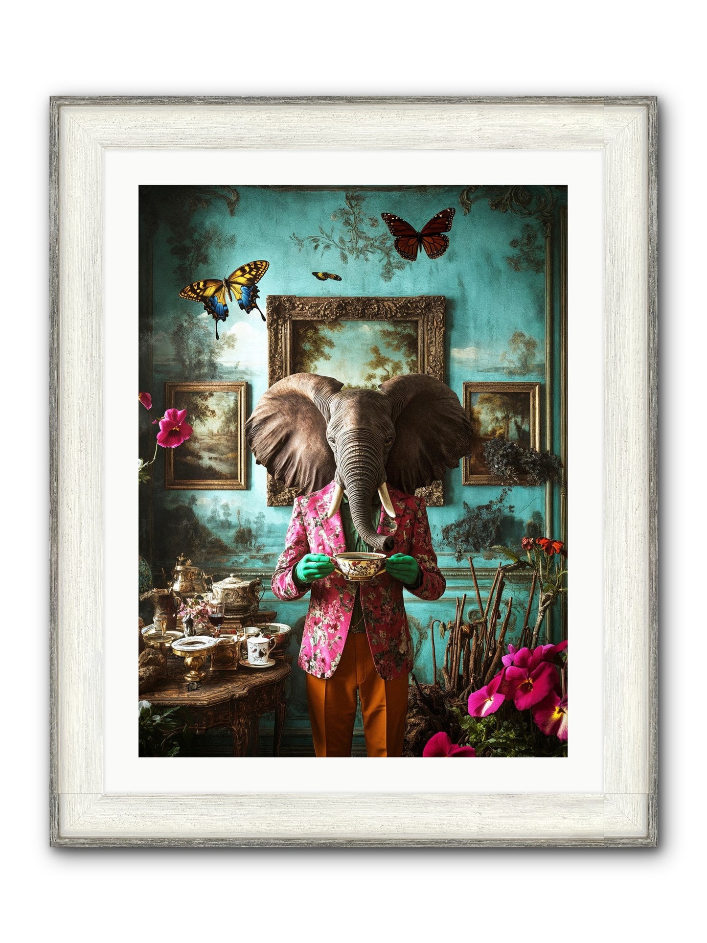 Earth Dreams Deeper Framed Print - Driftwood White 24x32