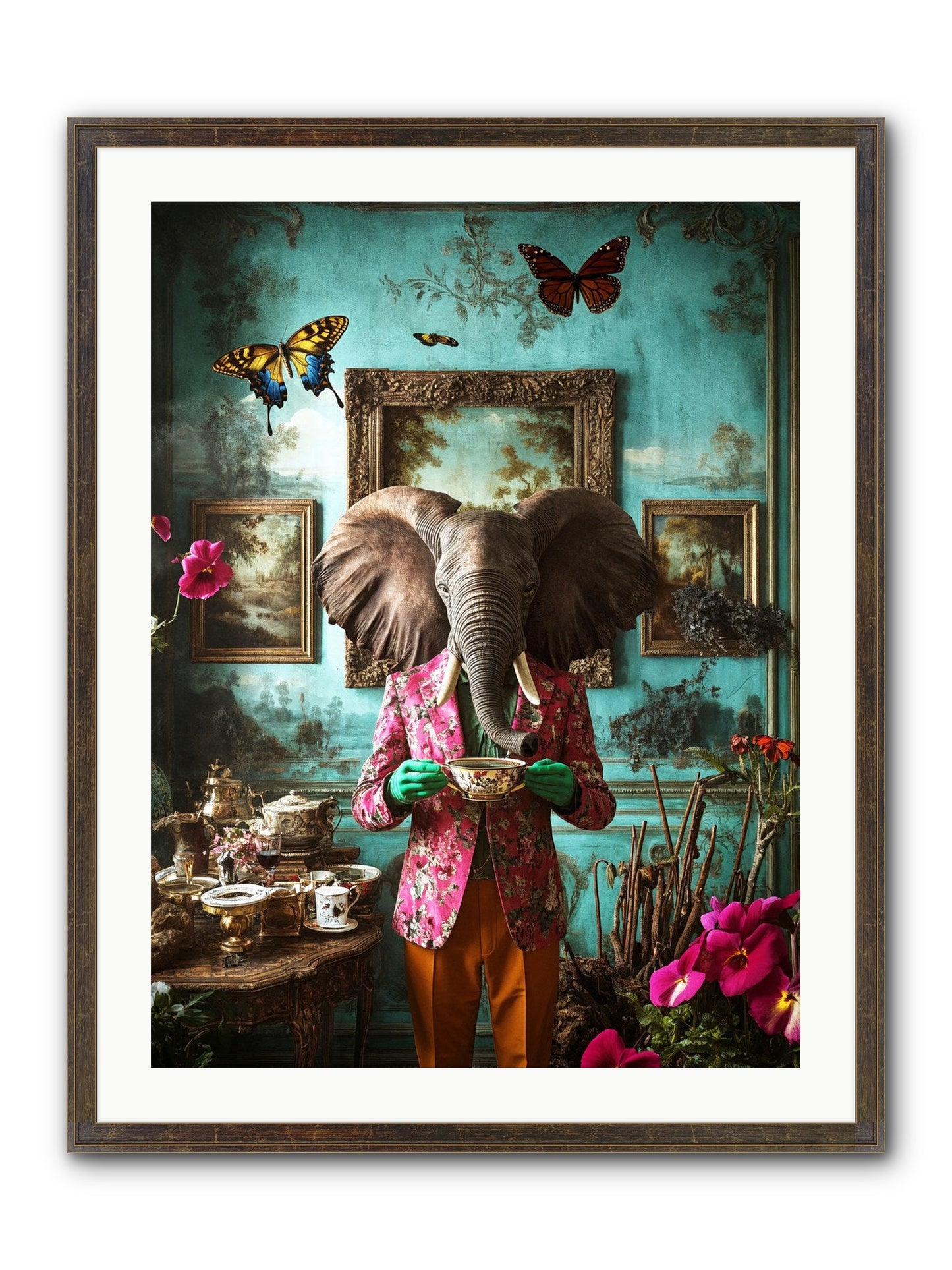 Earth Dreams Deeper Framed Print - Slimwoods Black/Gold 24x32
